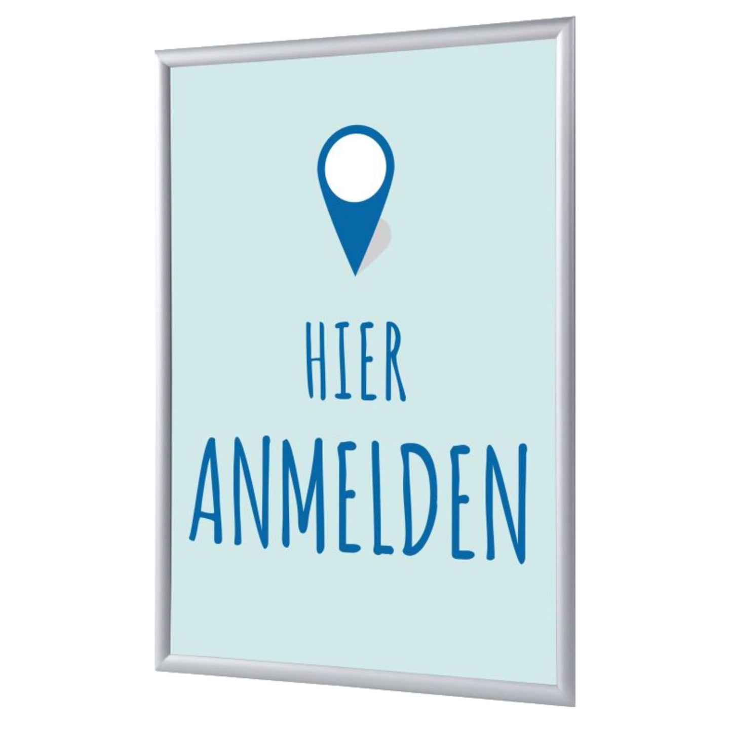 Showdown® Displays Bilderwechselrahmen 62,5 x 87,2 x 1,1 cm (B x H x T) DIN A1 Aluminium grau