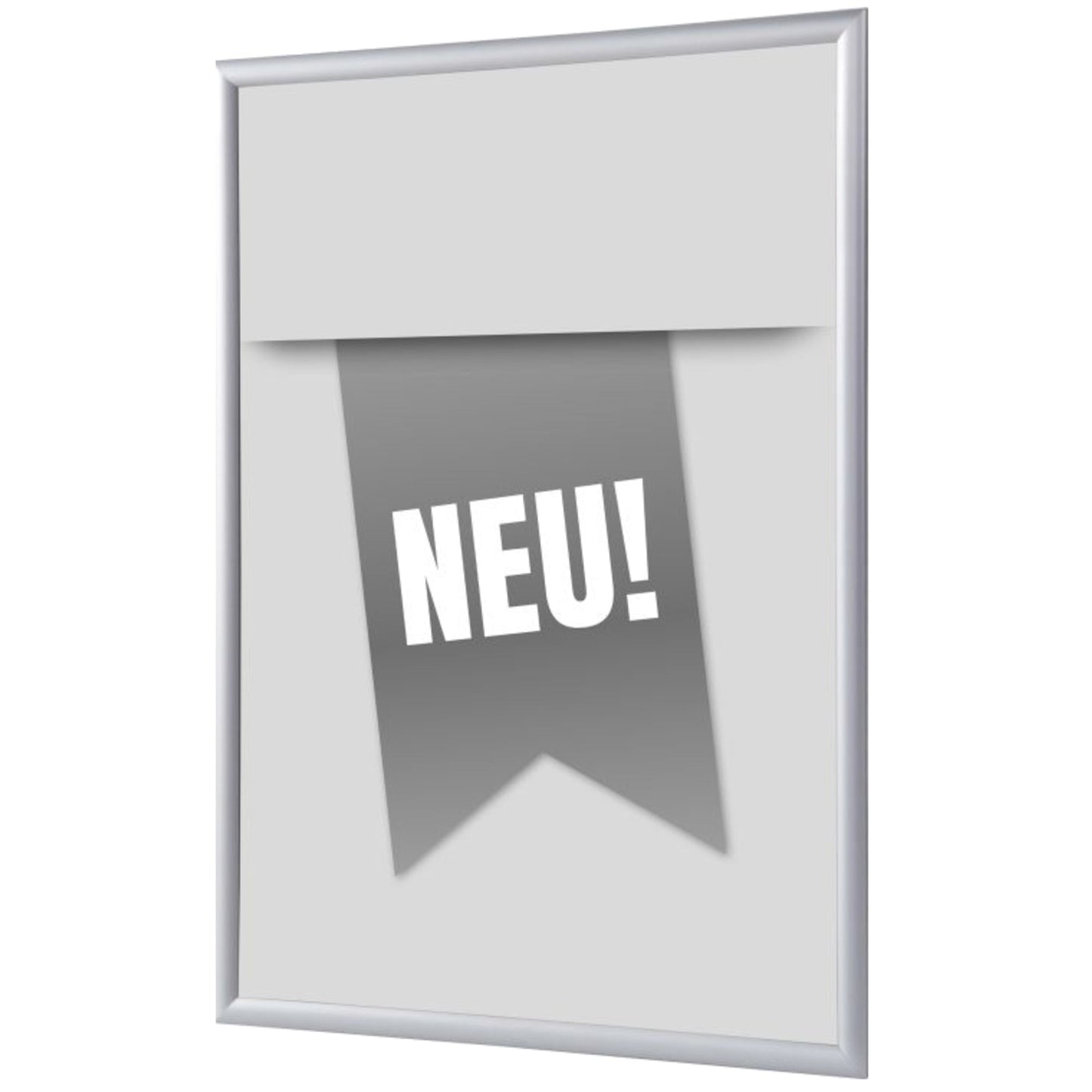 Showdown® Displays Bilderwechselrahmen 24,1 x 32,8 x 1,1 cm (B x H x T) DIN A4 Aluminium, eloxiert grau