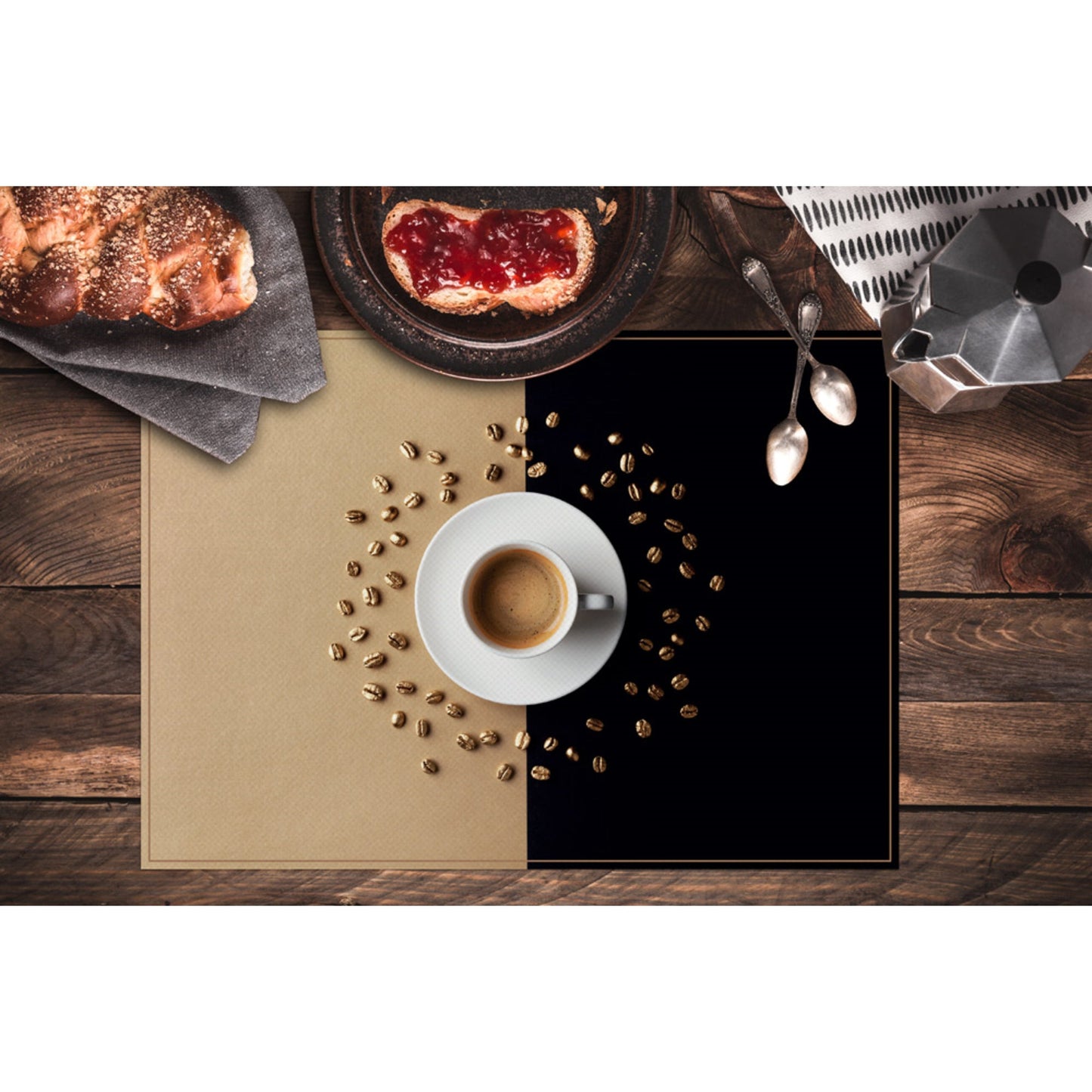 Showdown® Displays Tischset 45 x 32 cm (B x L) PVC braun/schwarz 6 St./Pack.