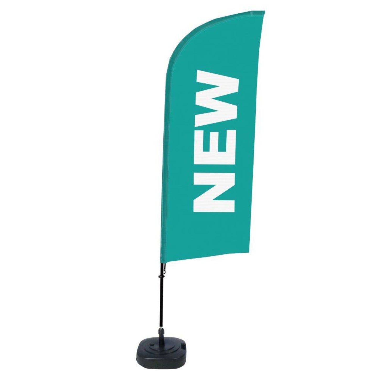 Showdown® Displays Werbesegel 110,5 x 330 x 48 cm (B x H x T) mit Aufdruck 100 % Polyester türkis