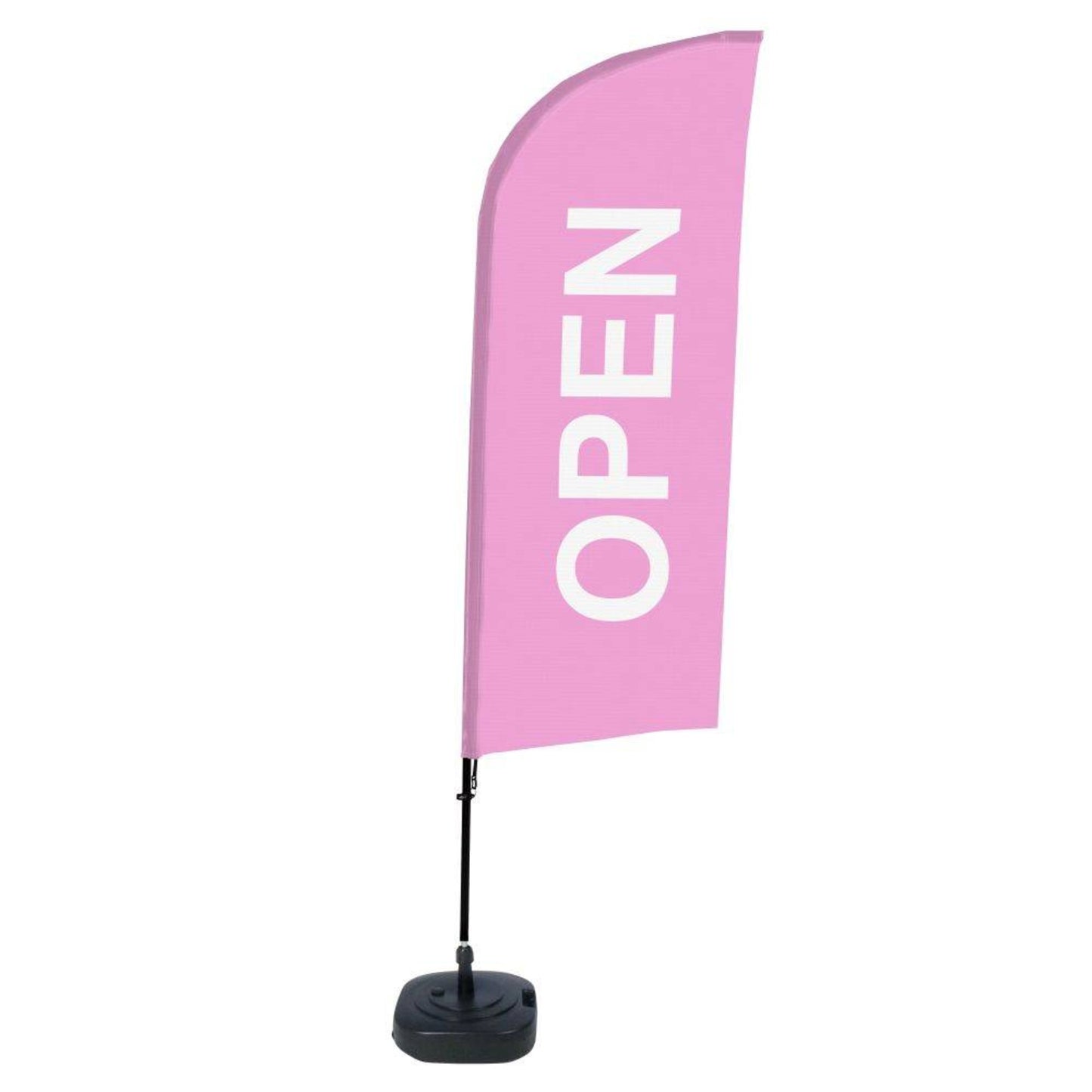 Showdown® Displays Werbesegel 110,5 x 330 x 48 cm (B x H x T) mit Aufdruck 100 % Polyester rosa