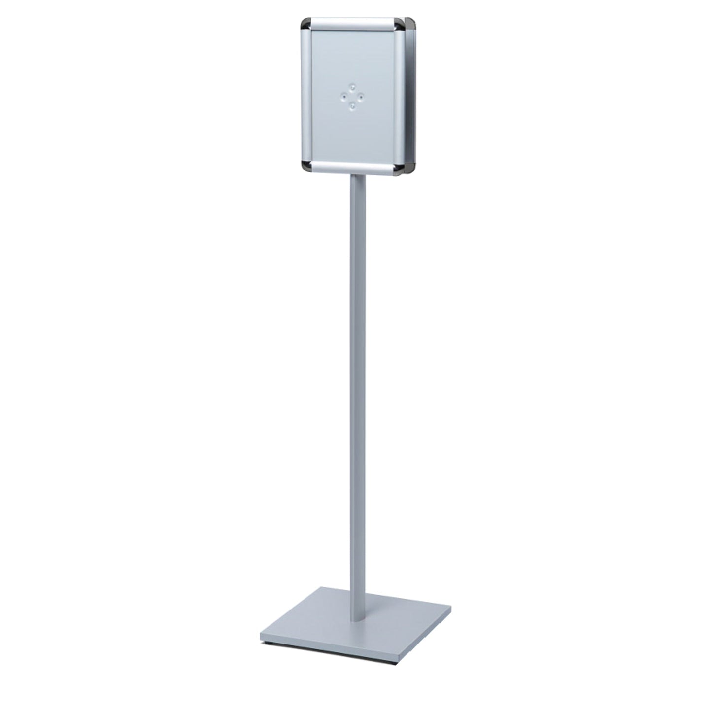Showdown® Displays Infodisplay Design Standard 33 x 140,4 x 33 cm (B x H x T) DIN A4 silber