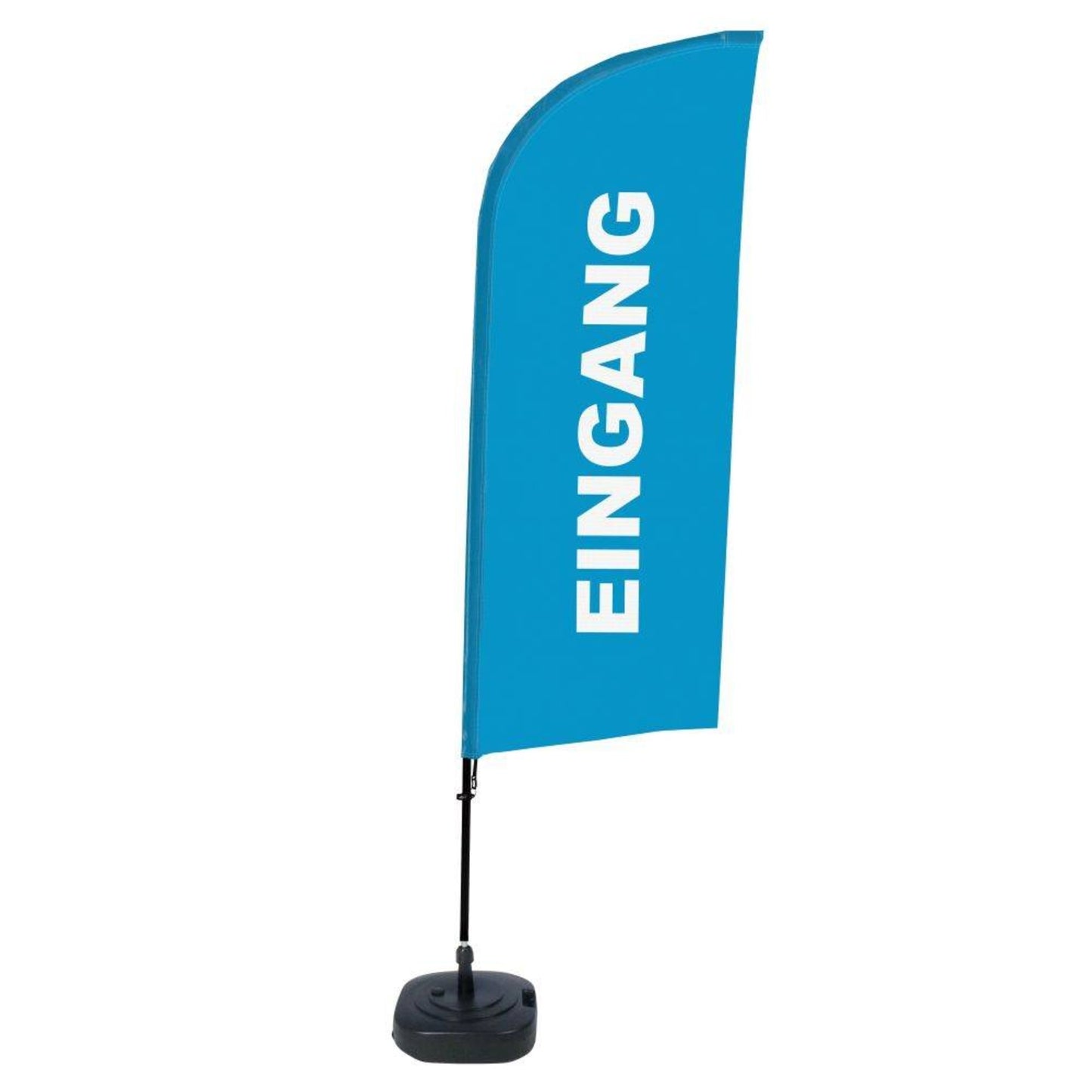 Showdown® Displays Werbesegel 110,5 x 330 x 48 cm (B x H x T) mit Aufdruck 100 % Polyester blau