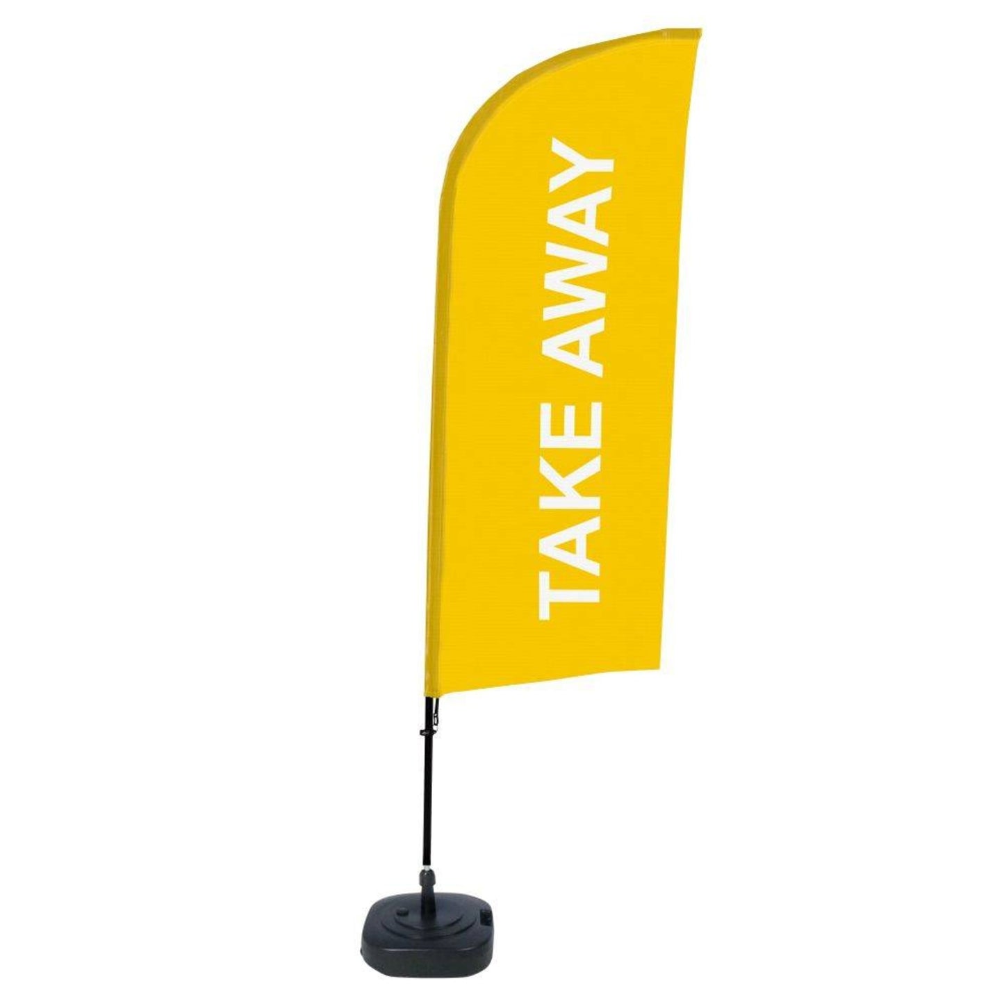 Showdown® Displays Werbesegel 110,5 x 330 x 48 cm (B x H x T) mit Aufdruck 100 % Polyester gelb