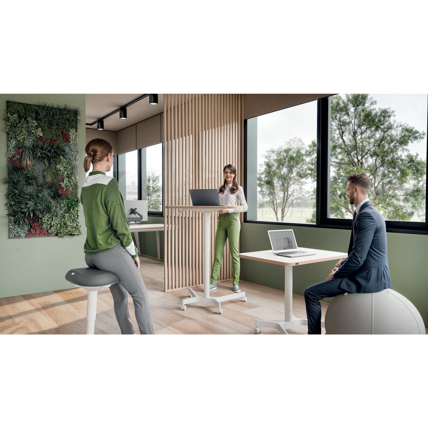 Leitz Schreibtisch Ergo Maße: 600 x 750-1.140 x 800 mm (B x H x T) Spanplatte weiß