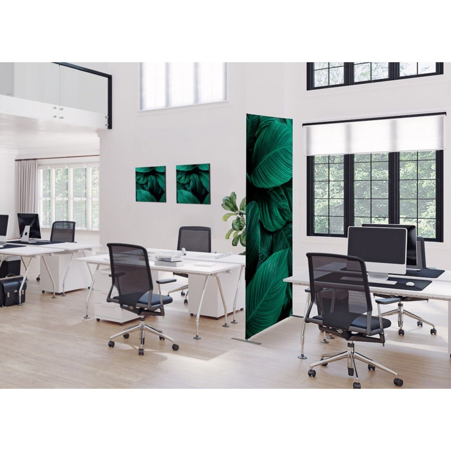 Showdown® Displays Dekobild Botanische Blätter 40 x 40 cm (B x H) Holz