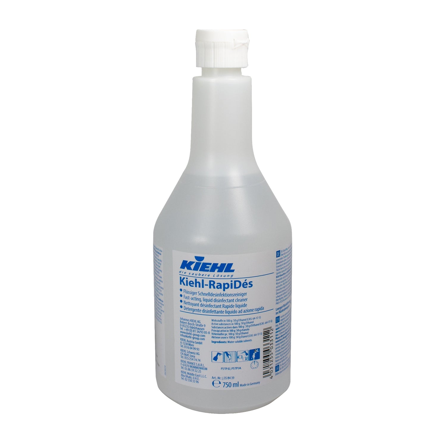 Kiehl Desinfektionsreiniger RapiDés Bakterien, Hefen, Viren 7 Kolbenflasche Kunststoff 0,75l