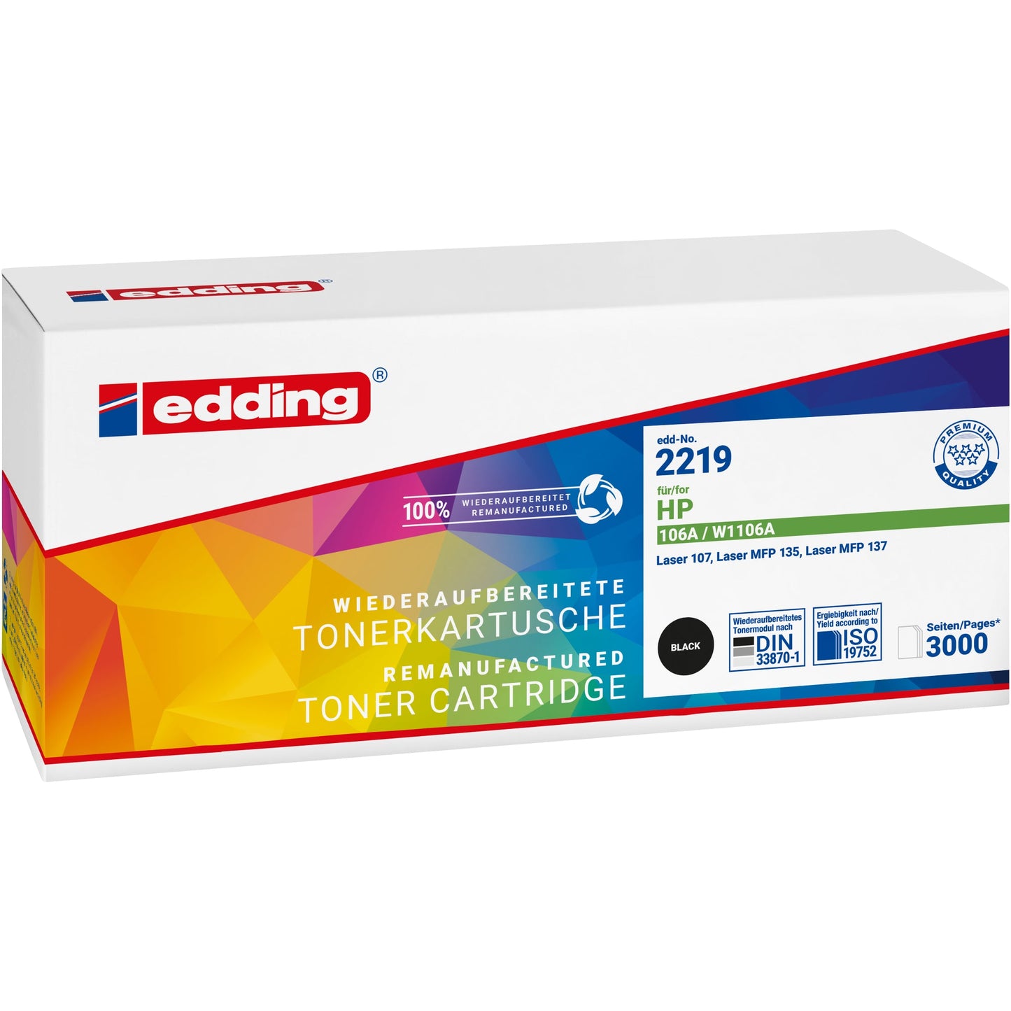 edding Toner kein Originalzubehör Kompatibel mit: HP 106A EDD-2219 ca. 3.000 Seiten schwarz