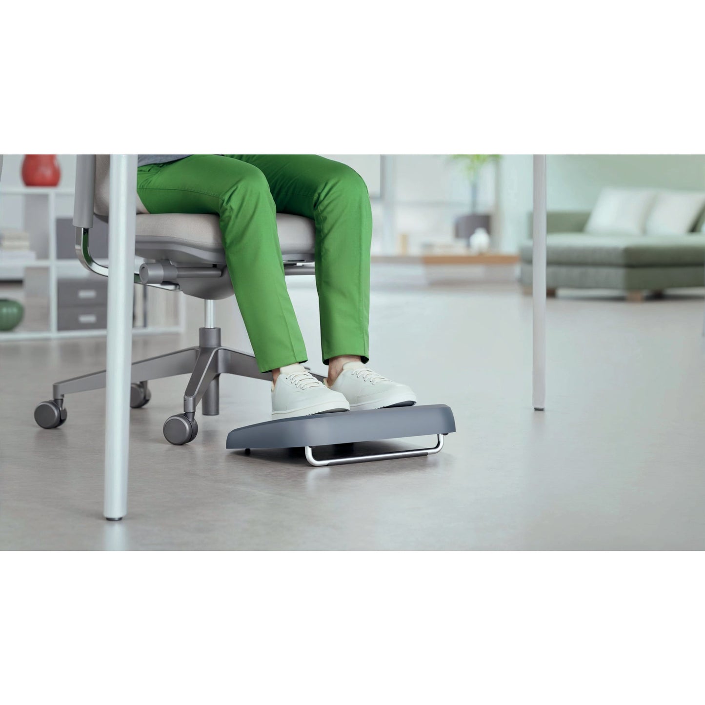 Leitz Fußstütze Ergo 34 x 58 x 42 cm (B x H x T) 80 % recycelter Kunststoff, 100 % recycelbar dunkelgrau