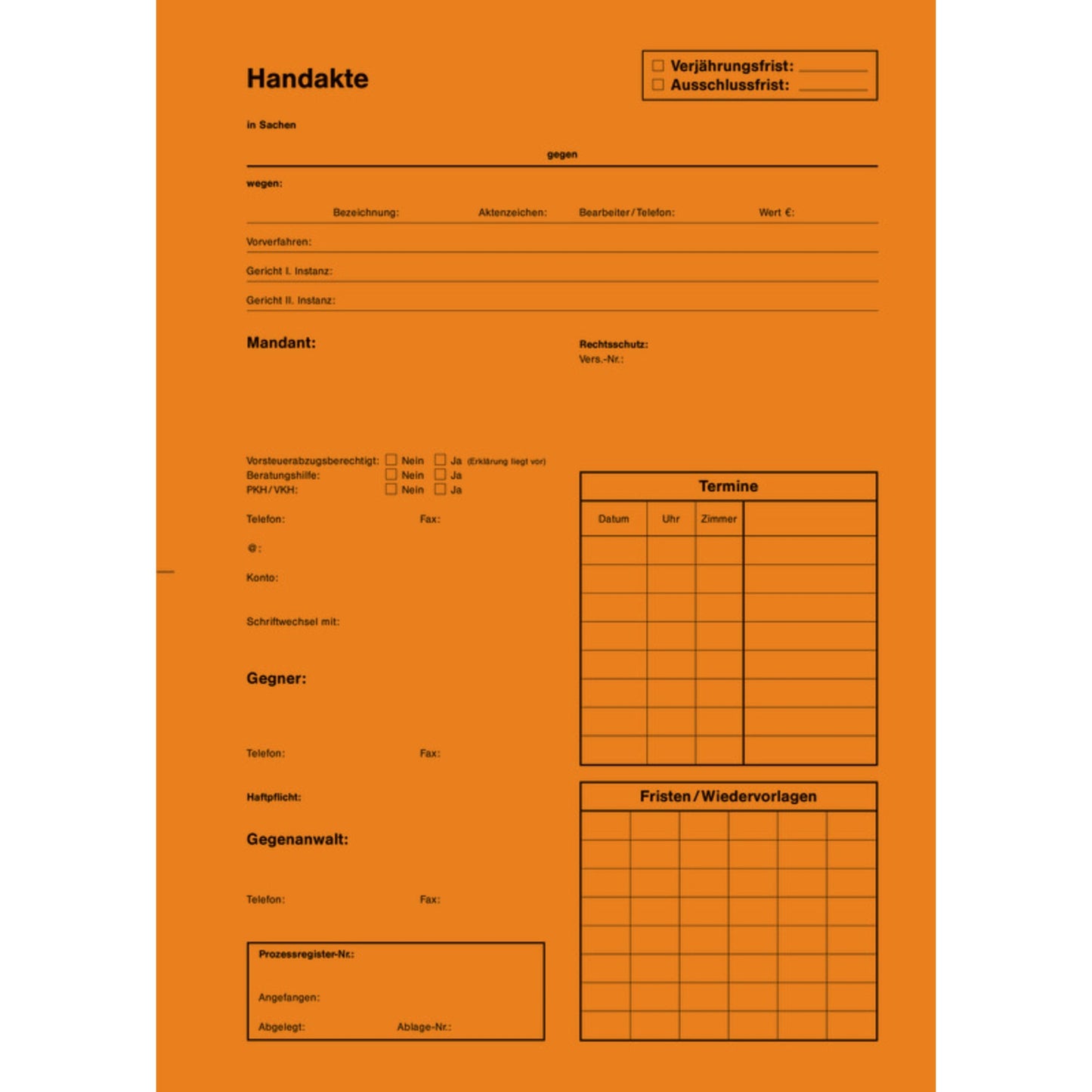 AdvoBedarf Handakte 10g/m² Tauenkarton 100 St./Pack.