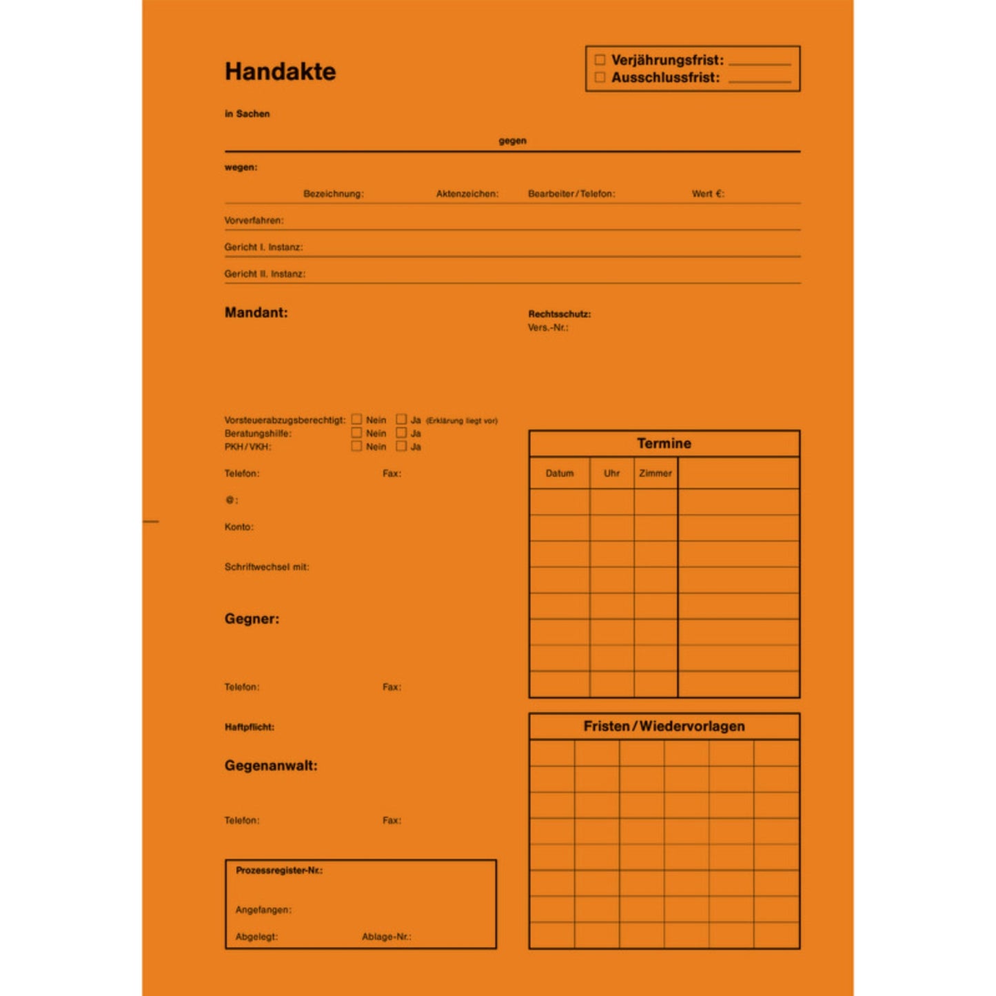 AdvoBedarf Handakte 120g/m² Tauenkarton 100 St./Pack.