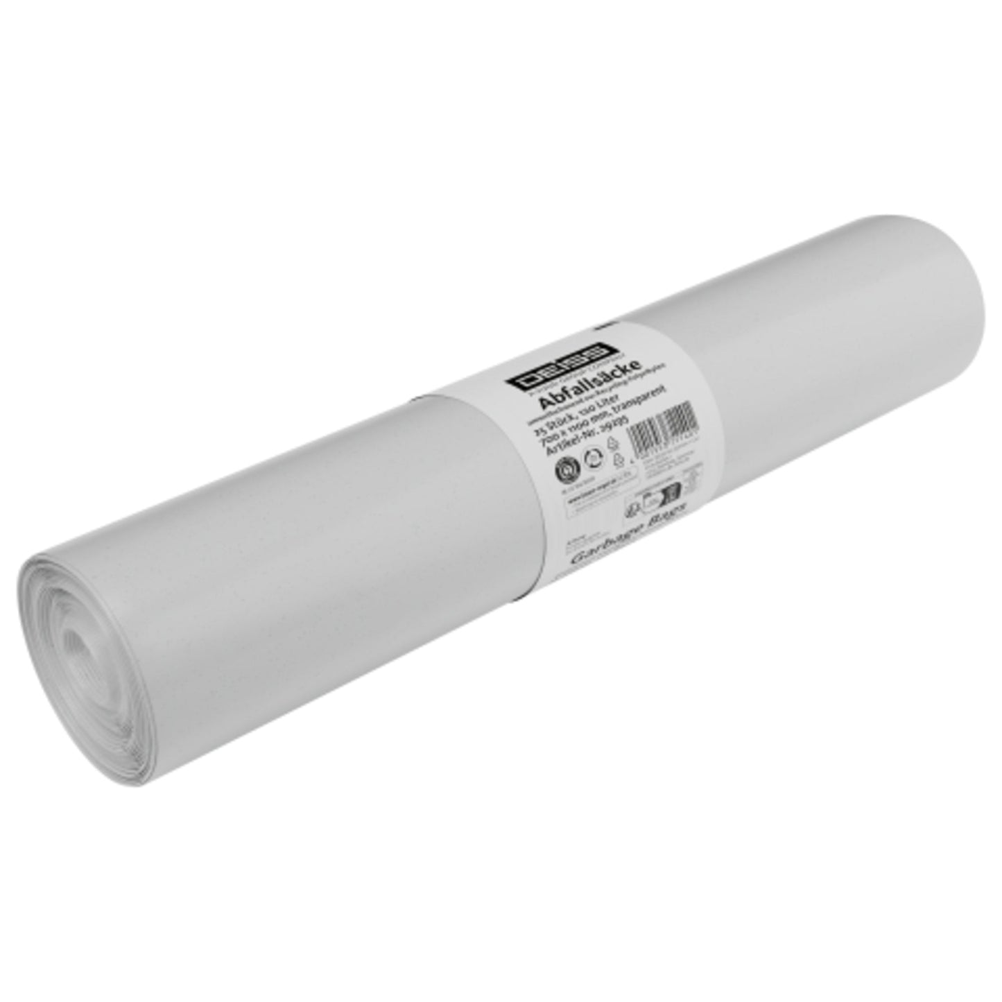 DEISS Müllsack 70 x 110 cm (B x H) 25µm 120l Polyethylen, 98 % recycelt transparent 25 St./Pack.