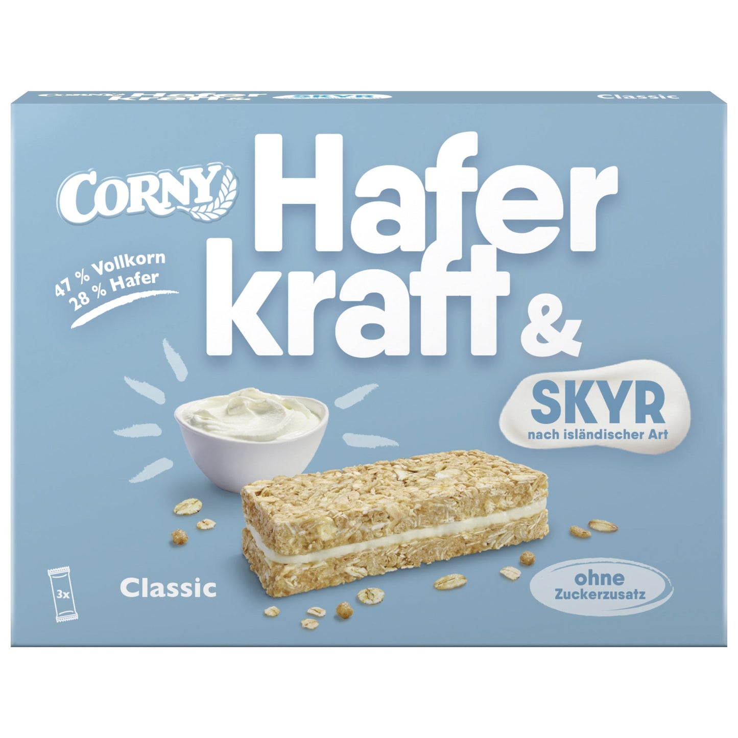 Corny Haferriegel Haferkraft Skyr 3 x 40 g/Pack.