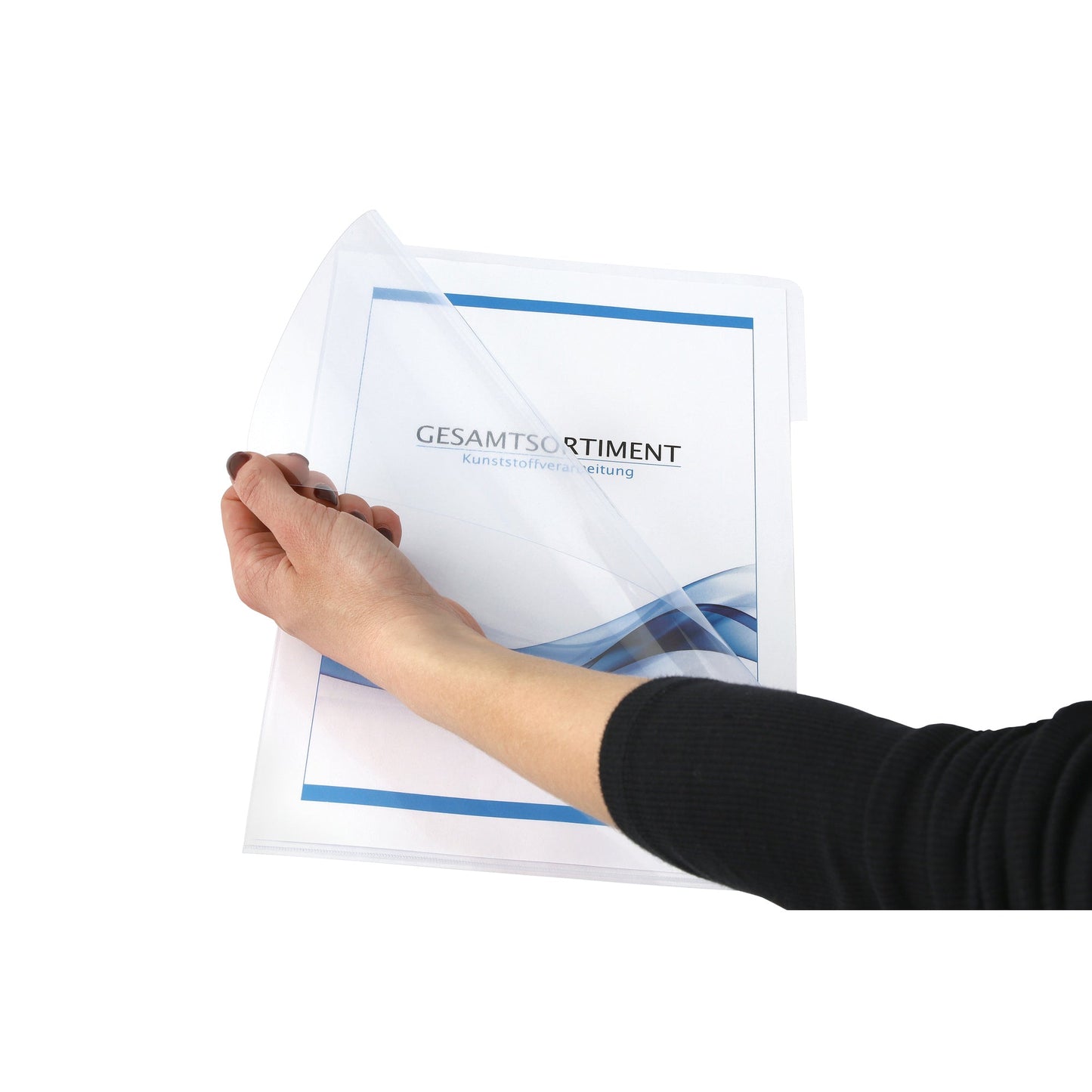 EICHNER Sichthülle DIN A4 180µm oben, rechts offen Polypropylen transparent glatt 100 St./Pack.