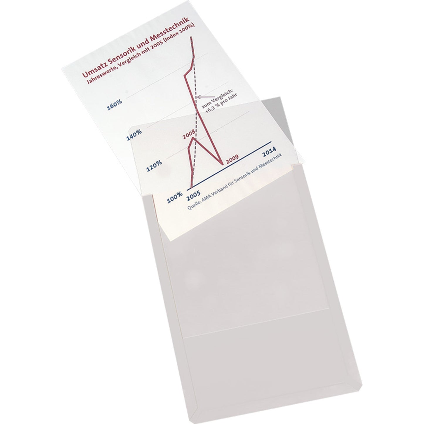 EICHNER Sichttasche DIN A4 Hart-PVC grau 10 St./Pack.