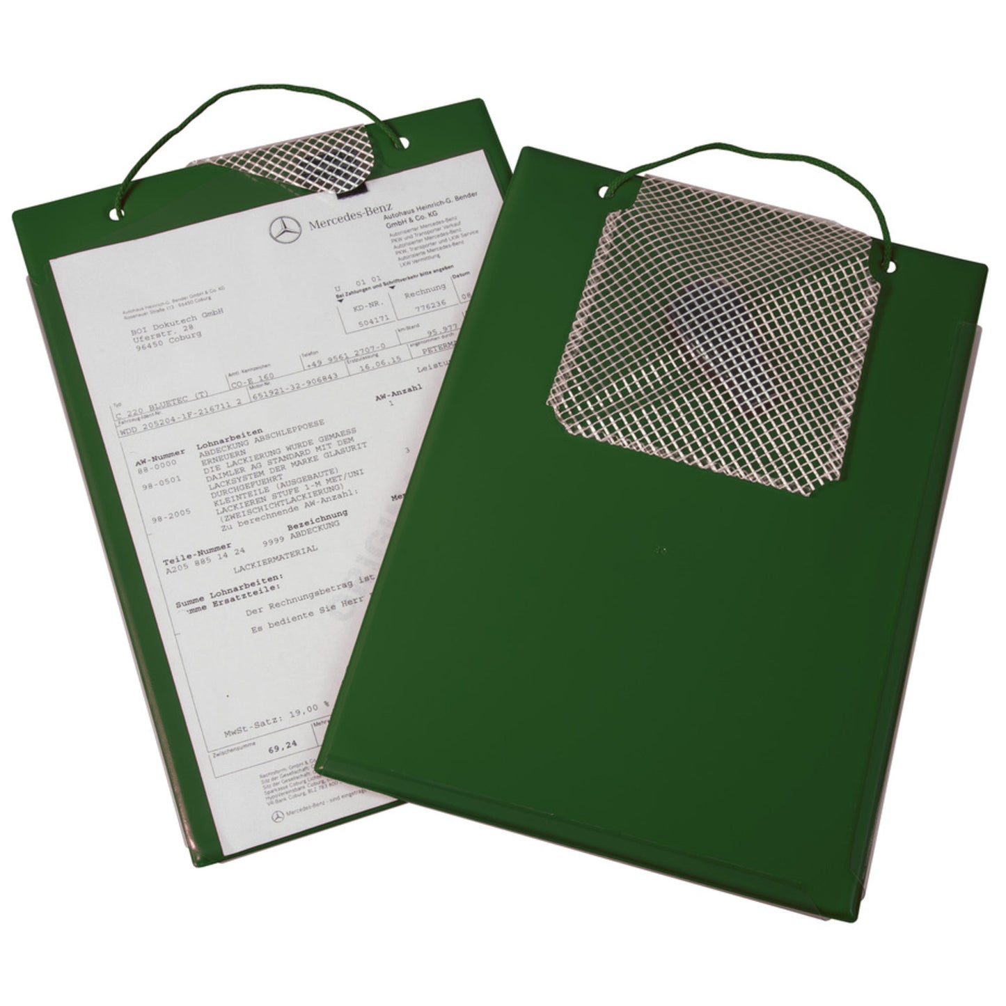 EICHNER Auftragstasche Edge DIN A4 inkl. Schlüsseltasche Pappe/PVC grün