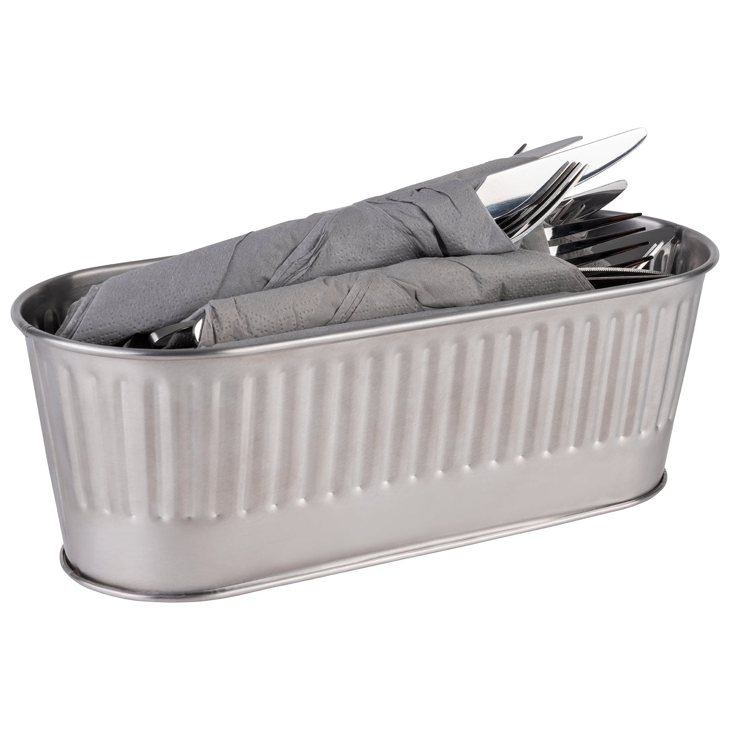 APS Besteckhalter 29,5 x 10 x 12 cm (B x H x T) Edelstahl 18/0, matt poliert/PET edelstahl