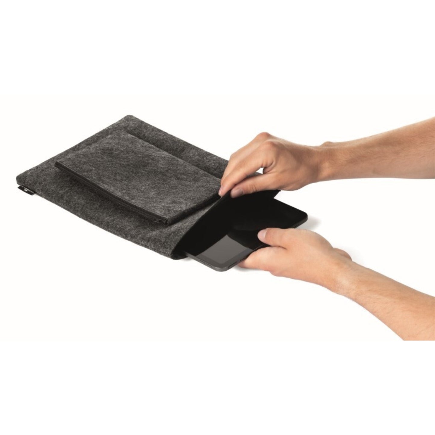 DURABLE Notebookhülle MultiBag EFFECT 25 x 32 x 2 cm (B x H x T) Zubehörtasche 24 x 13,5 cm (B x H) PET-Filz, 60 % recycelt anthrazit