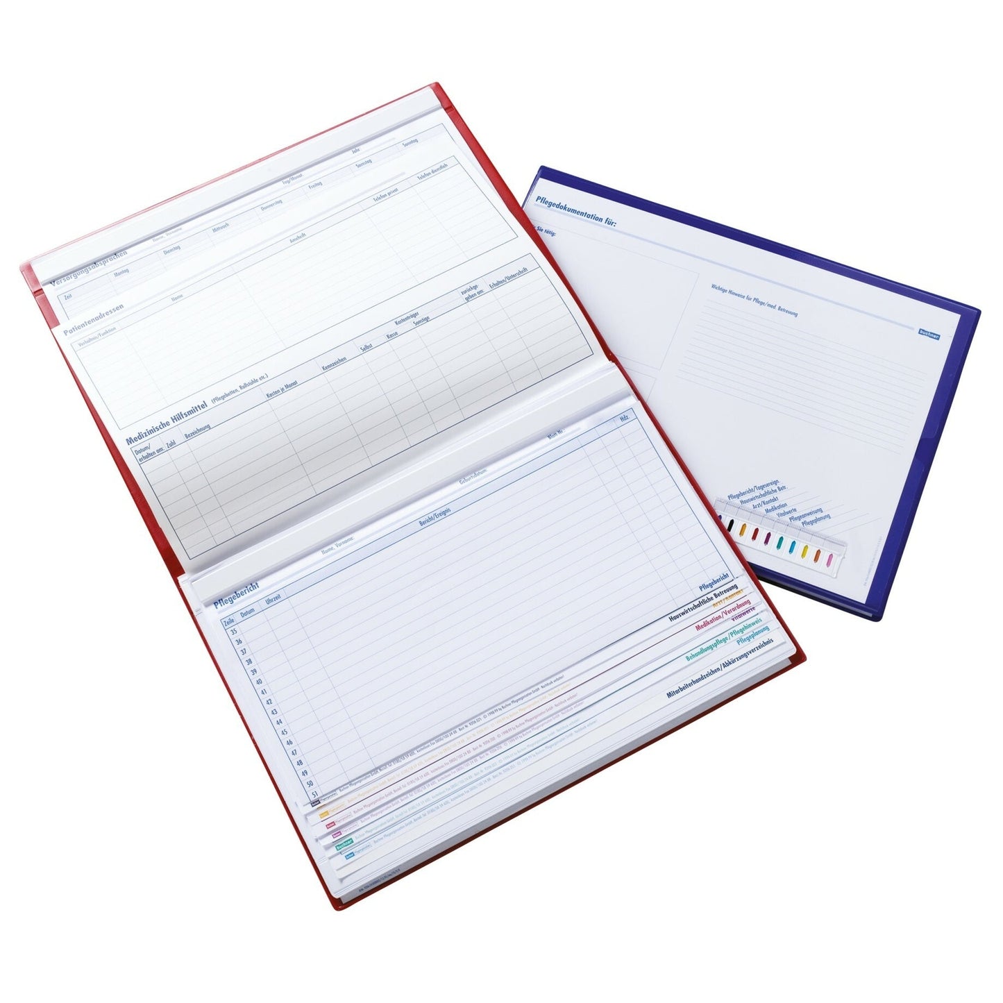 BOI Patienten-Dokumentationsmappe professional-line Pflegedokumentation DIN A4 Kunststoff rot