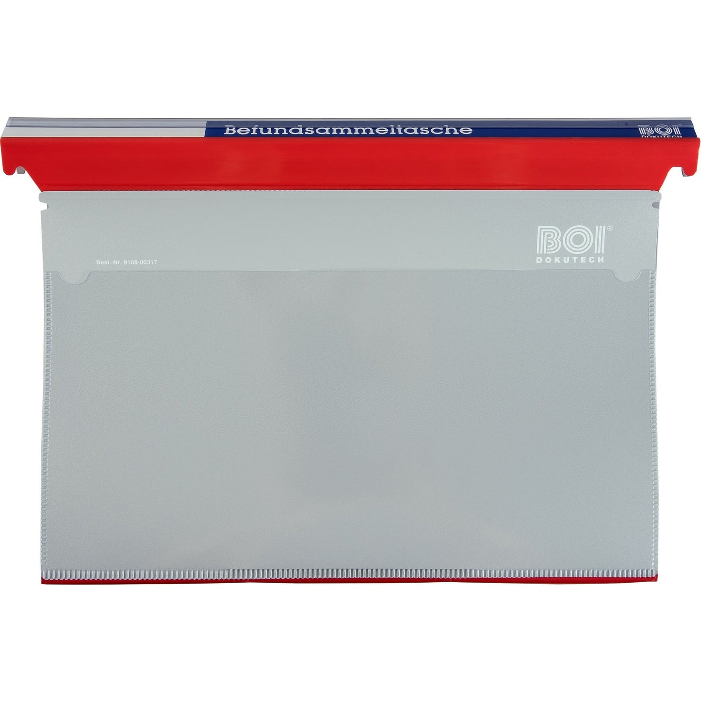BOI Patienten-Dokumentationsmappe Befunde DIN A4 25mm Kunststoff grau/rot