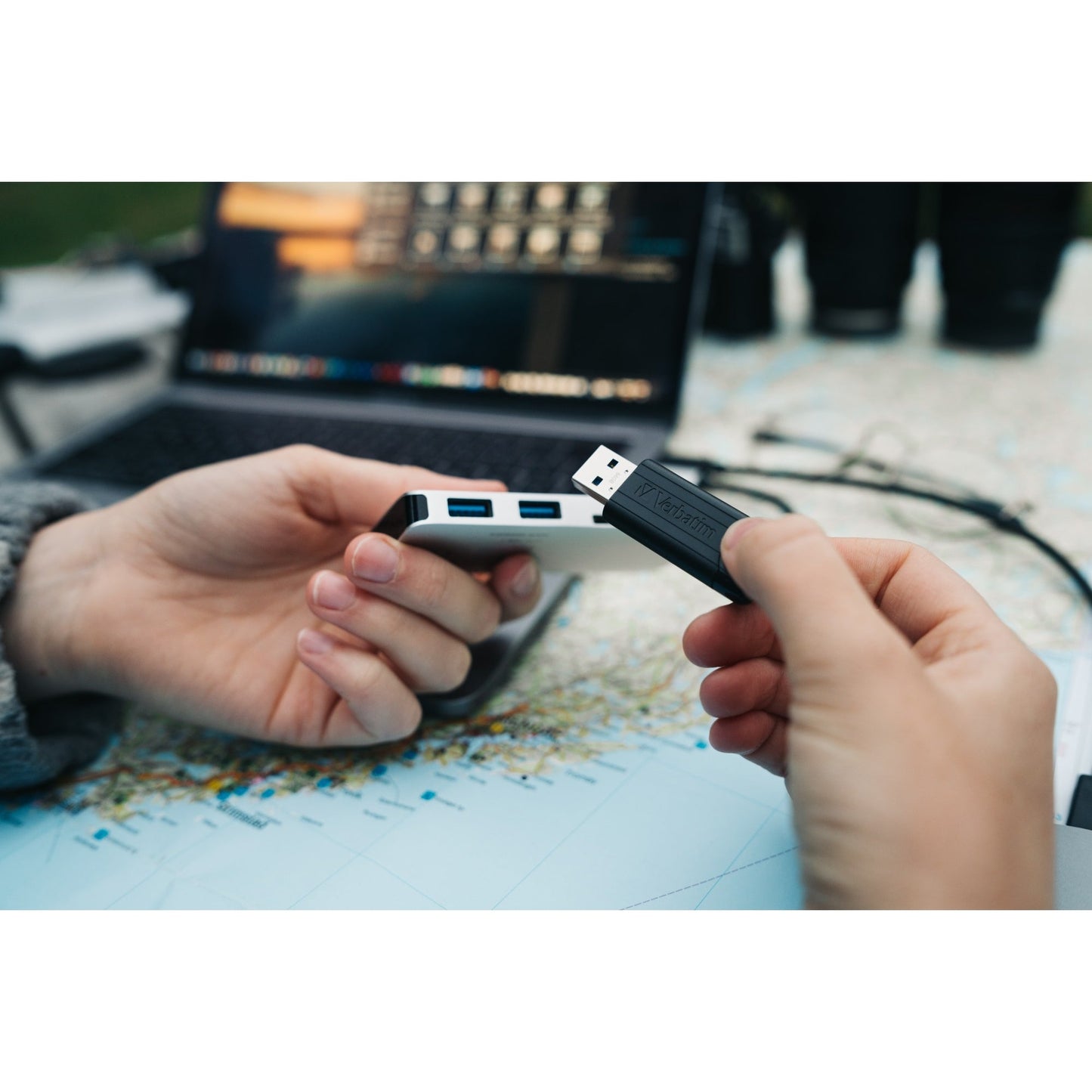 Verbatim USB-Stick PinStripe USB 3.2 Gen 1 128Gbyte schwarz