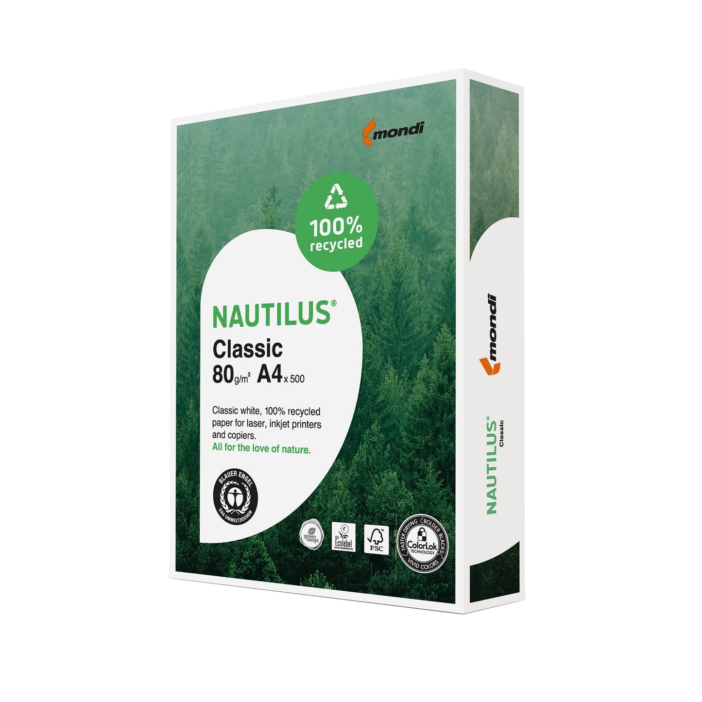 Nautilus® Multifunktionspapier Classic DIN A4 80g/m² weiß 500 Bl./Pack.