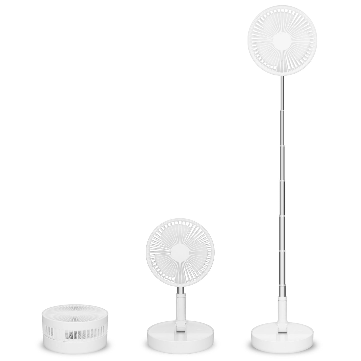 Trebs Tischventilator 30W 4 Leistungsstufen Akku weiß
