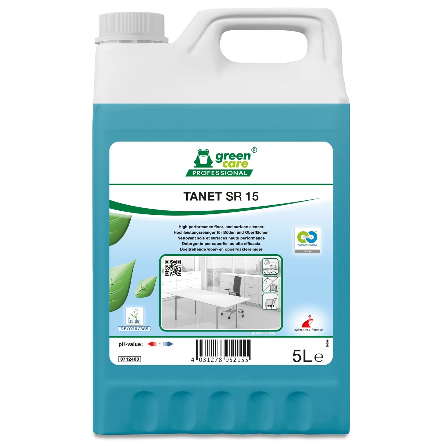 green care PROFESSIONAL Bodenreiniger TANET SR 15 biologisch abbaubar 8,6 Kunststoff 5l