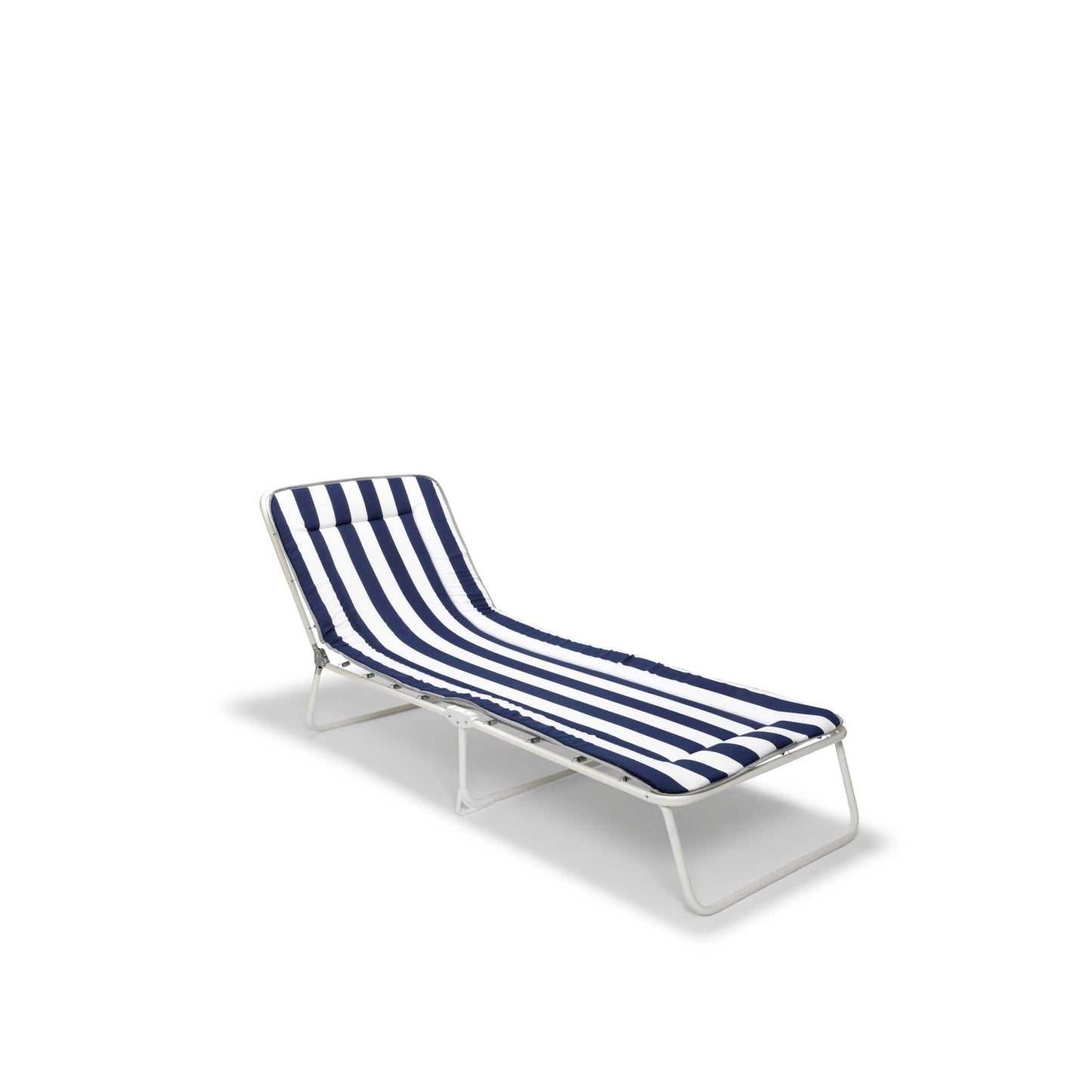 BEST Campingliege Chiemsee 60 x 23 x 180 cm (B x H x T) max. Gewicht des Nutzers: 120kg Polycotton weiß/blau