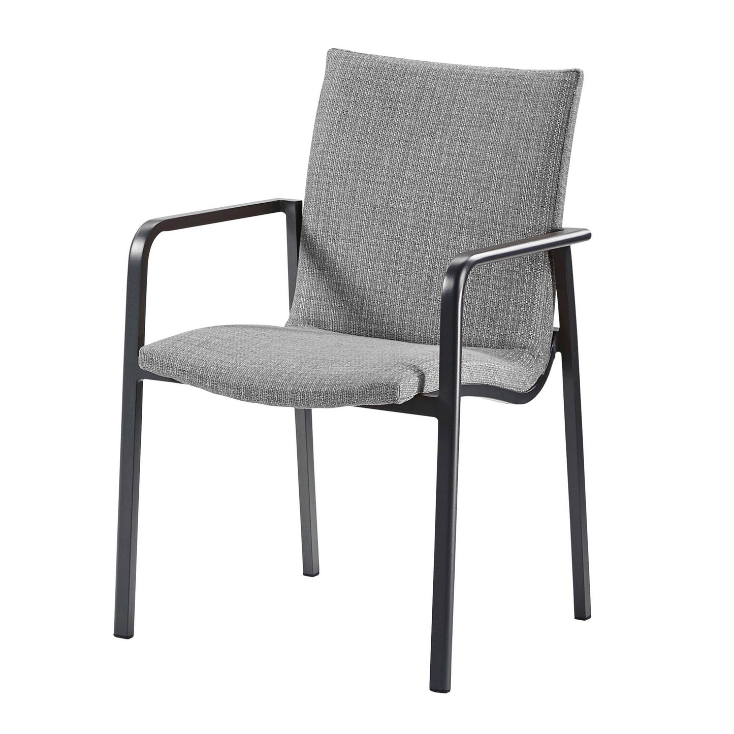 BEST Gartenstuhl Positano Stapelstuhl 57 x 86 x 63 cm (B x H x T) 100 % Olefin/Spezialschaum hellgrau 4 St./Pack.