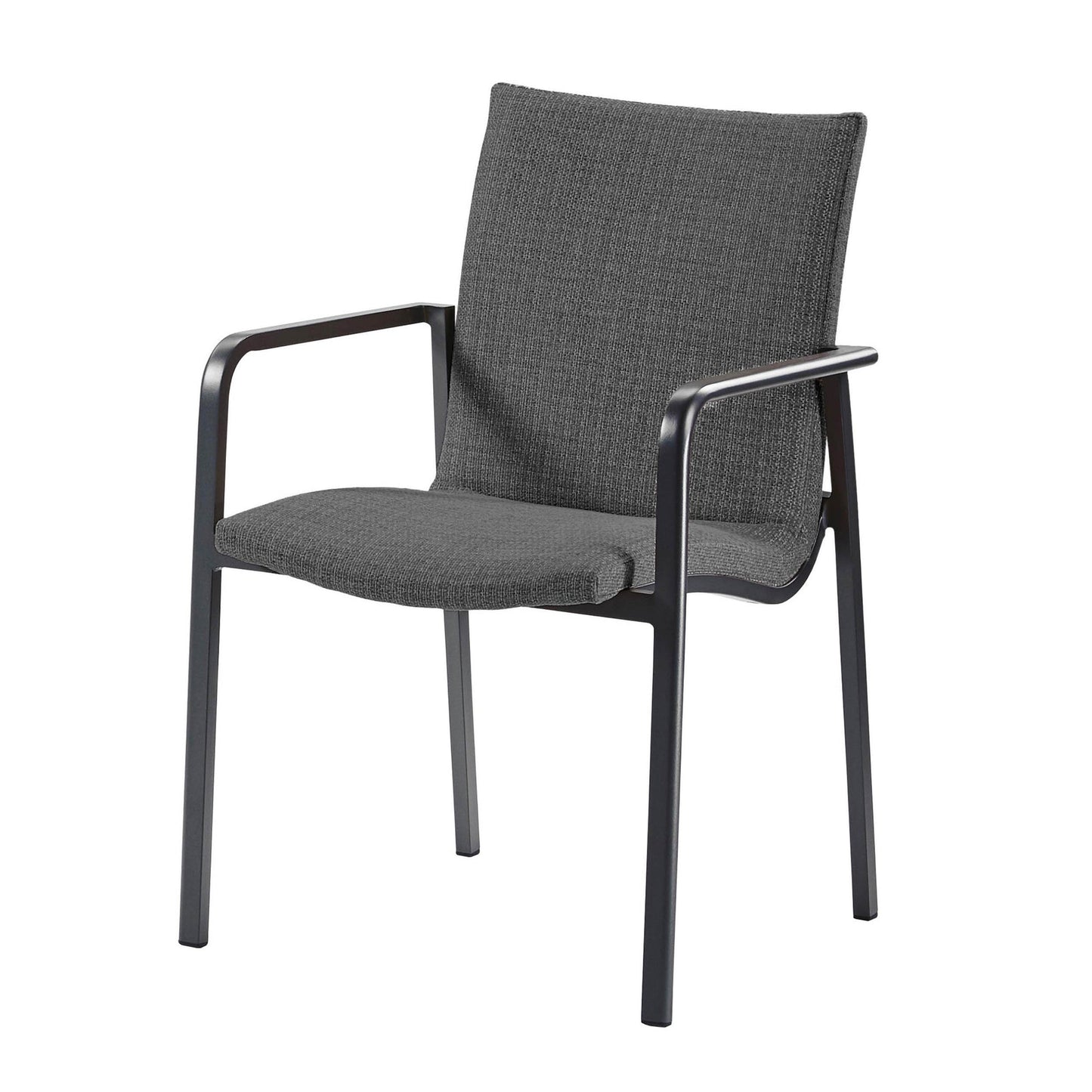 BEST Gartenstuhl Positano Stapelstuhl 57 x 86 x 63 cm (B x H x T) 100 % Olefin/Spezialschaum grau 4 St./Pack.