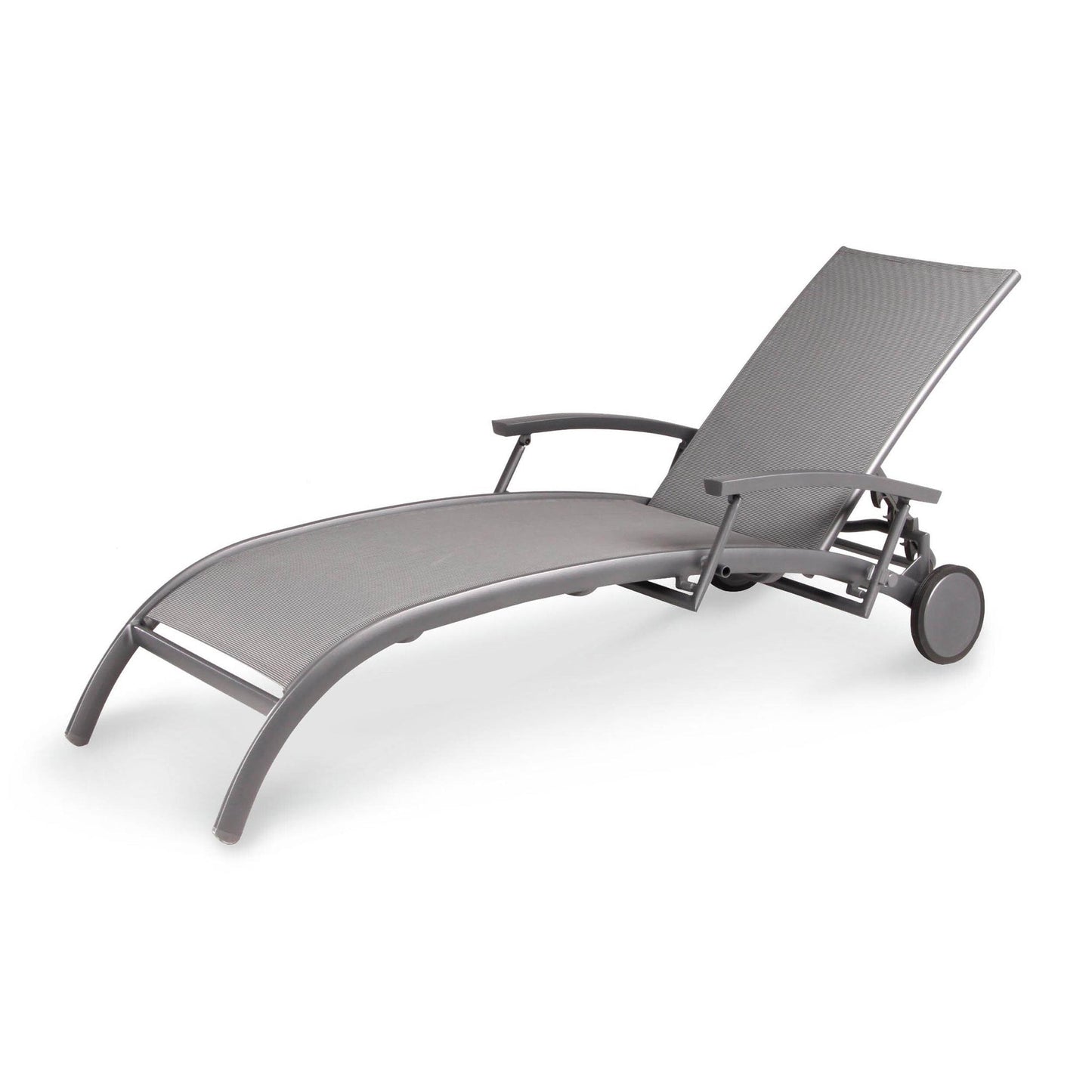 BEST Gartenliege Larino 72 x 47 x 202 cm (B x H x T) 9,7kg Textilene anthrazit 2 St./Pack.