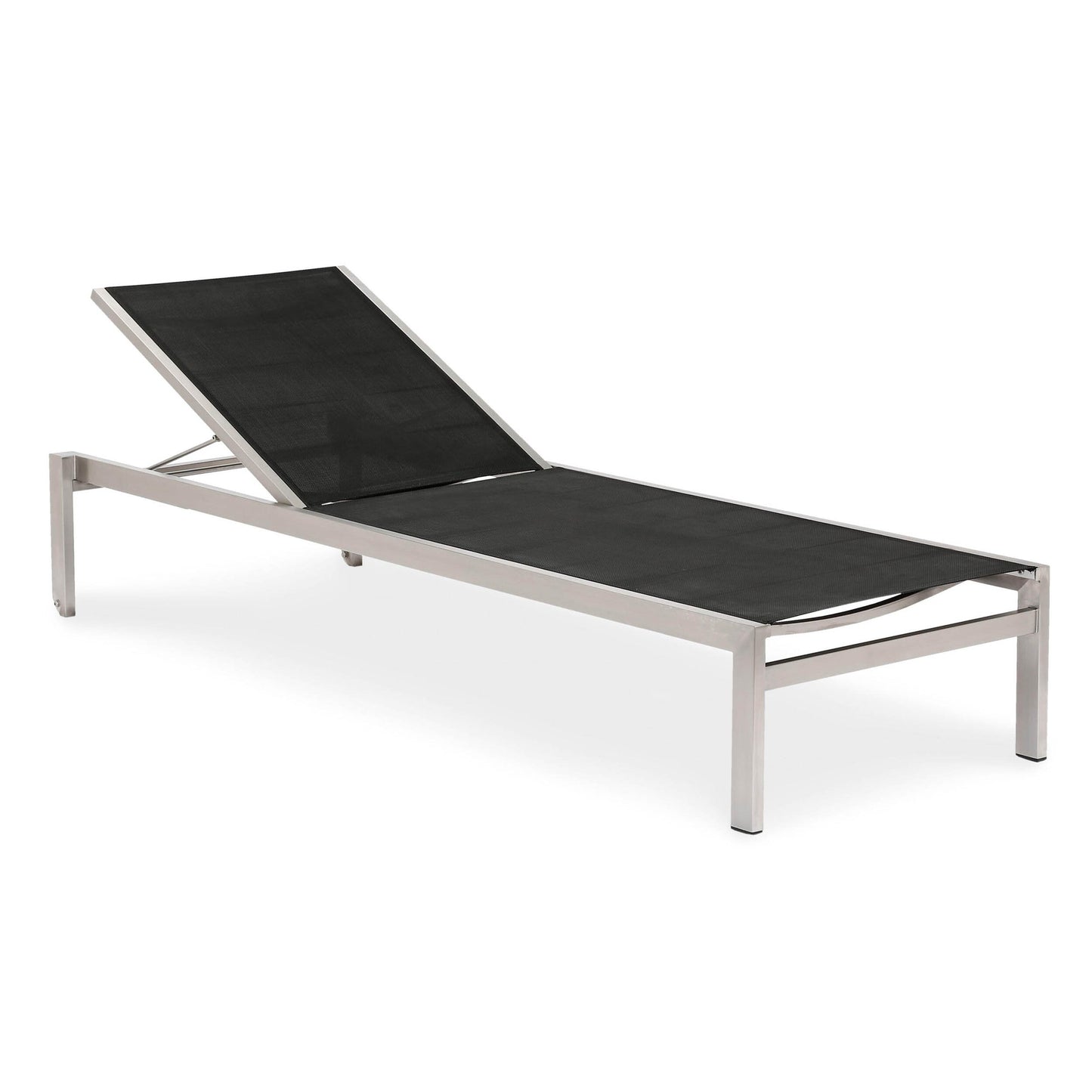 BEST Gartenliege Marbella 67 x 33 x 200 cm (B x H x T) 21,5kg Textilene schwarz
