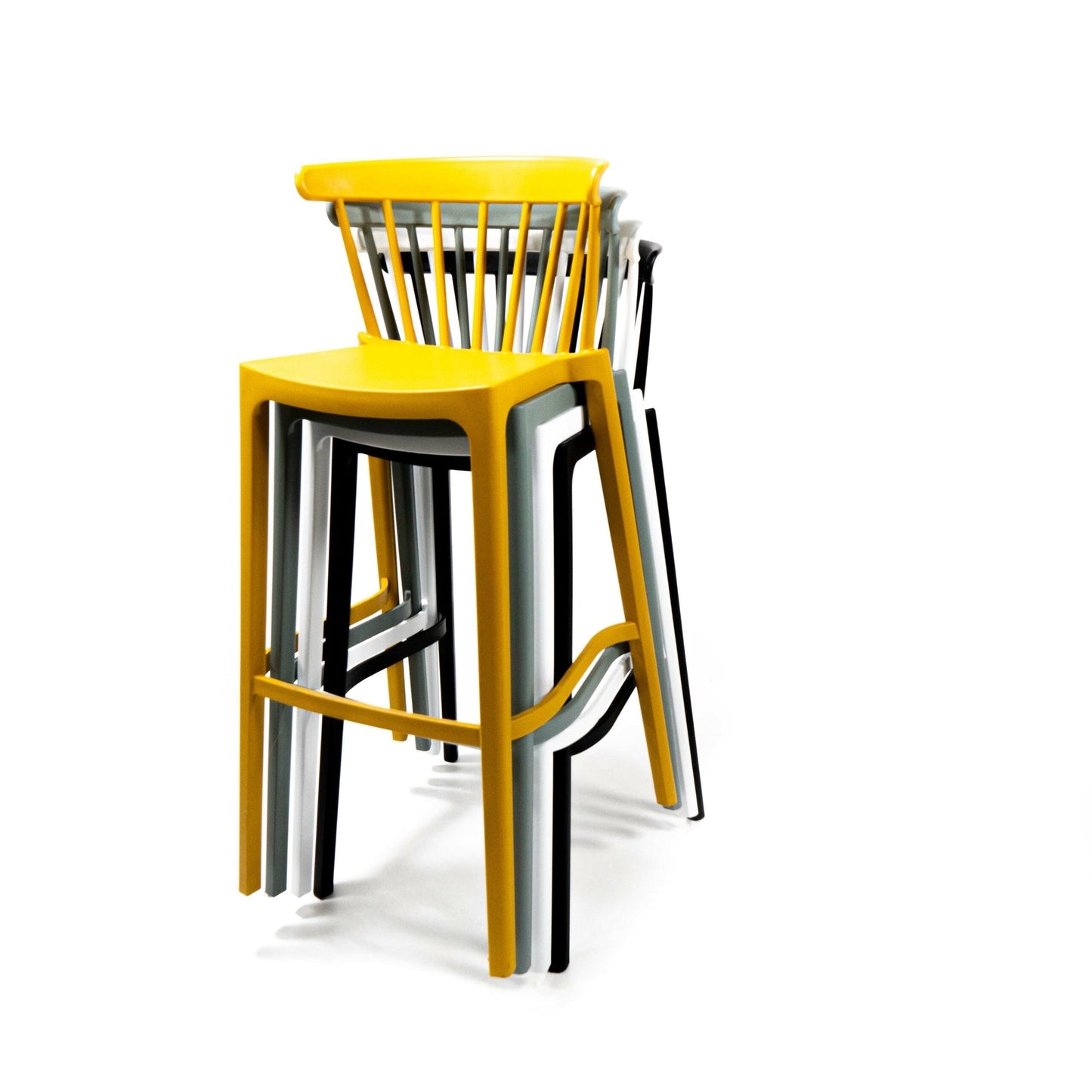 BEST Barhocker Windson 77cm Polypropylen gelb 4 St./Pack.