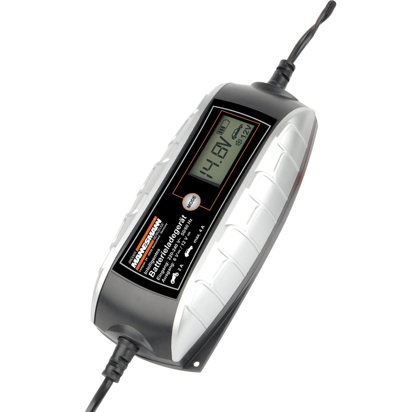 BRÜDER MANNESMANN KFZ-Batterieladegerät Autobatterien, Motorradbatterien: 6/12 V 9,5 x 11,5 x 44,5 cm (B x H x T) 4A