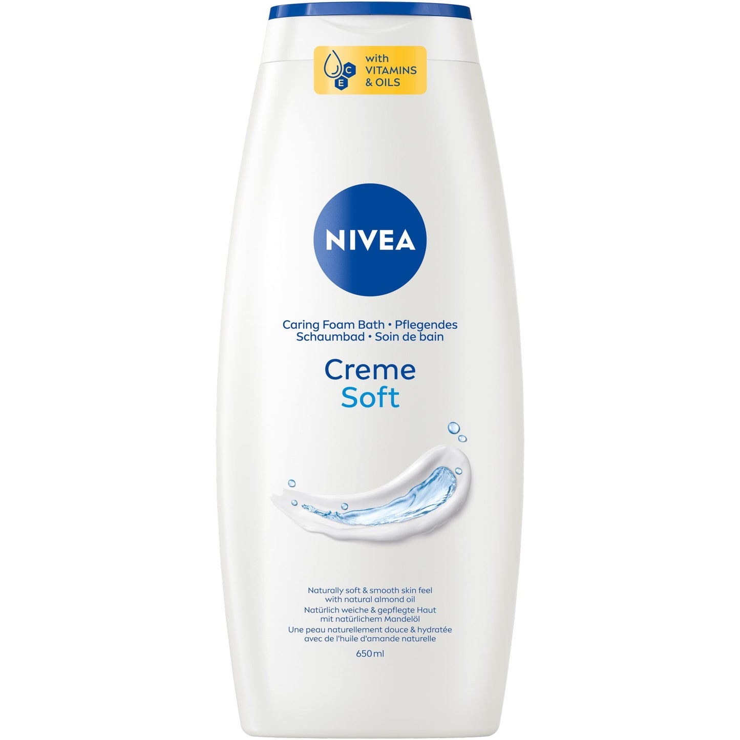 NIVEA Schaumbad Creme Soft Flasche Plastik, 97 % recycelt 0,65l