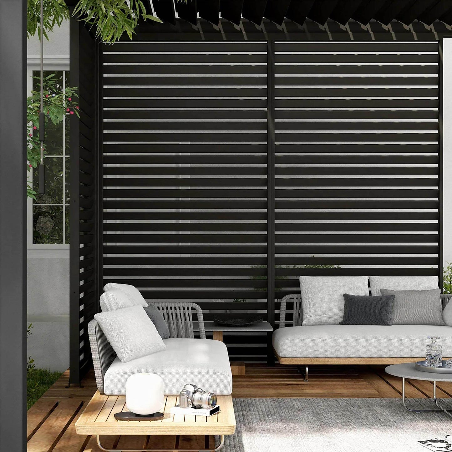 BEST Zubehör Terrassenüberdachung Louvre Seitenwand Best Terrassenüberdachung Cadiz 49936050, 49953050, 49972050 113 x 229 x 5 cm (B x H x T) Aluminium anthrazit