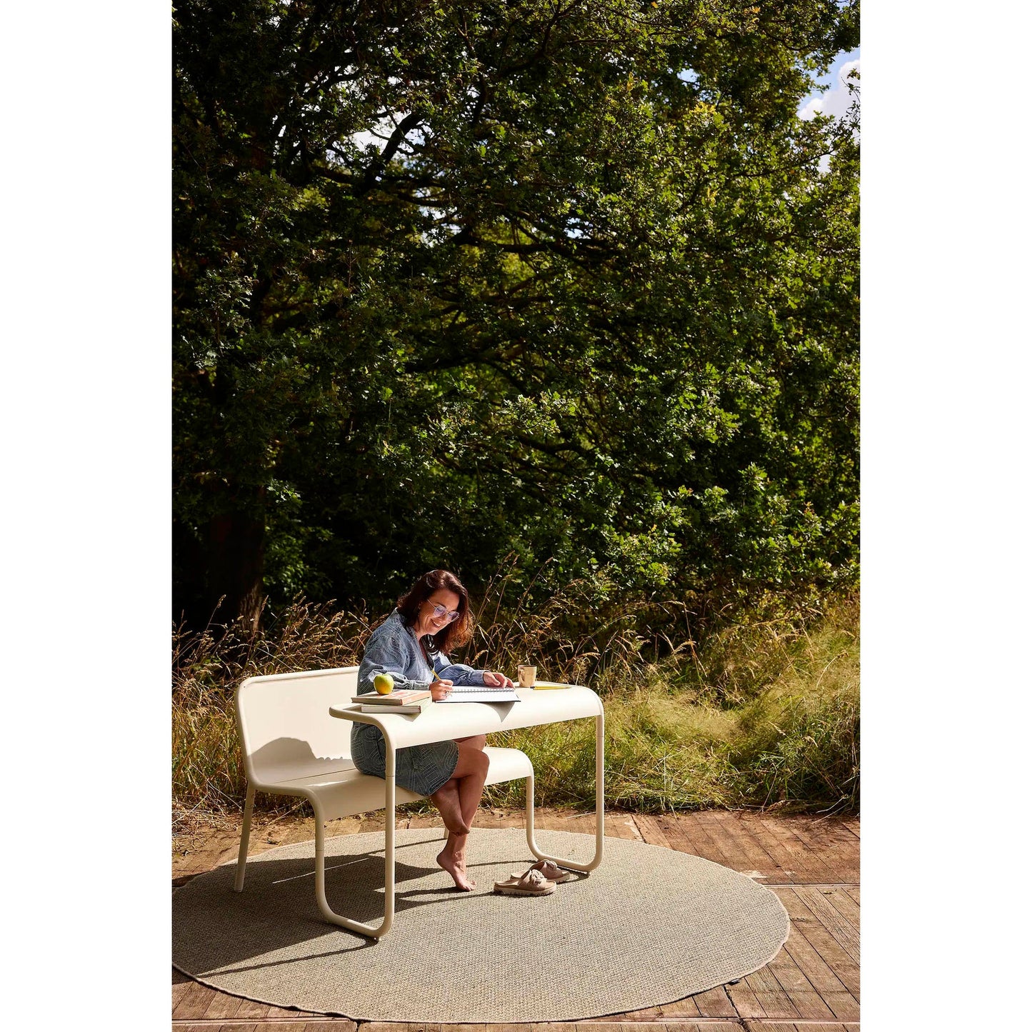 BEST Gartensitzgruppe Soullmate 120 x 82,5 x 100,4 cm (B x H x T) Metall beige