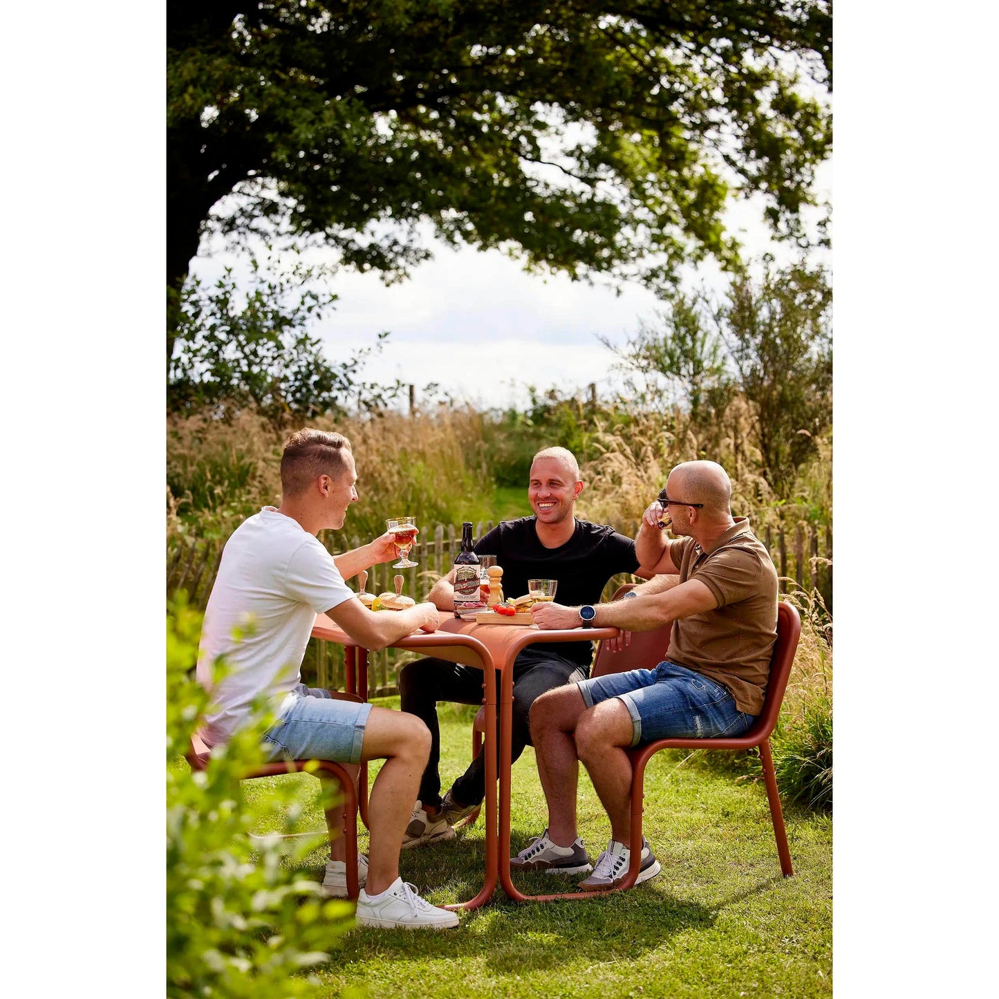 BEST Gartensitzgruppe Soullmate 120 x 82,5 x 100,4 cm (B x H x T) Metall terracotta