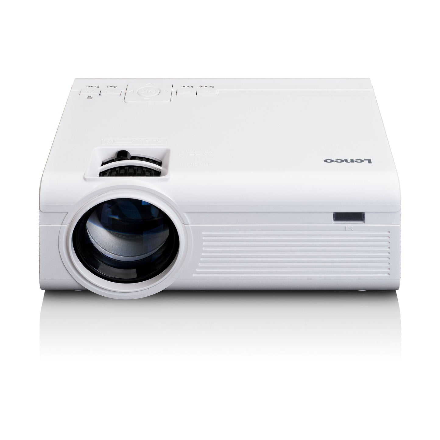 Lenco Beamer LPJ-280WH 20,3 x 8,2 x 15 cm (B x H x T) 2 x HDMI, AV-IN, VGA, USB, 3,5 mm Klinkenbuchse 2.800lm 800 x 400 Pixel DVD-Player integriert weiß