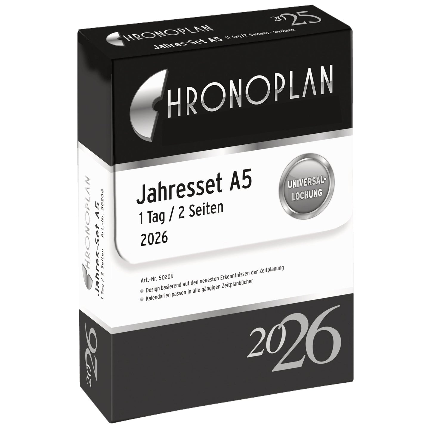 Chronoplan Einlage Kalender 2026 DIN A5 1 Tag/2 Seiten