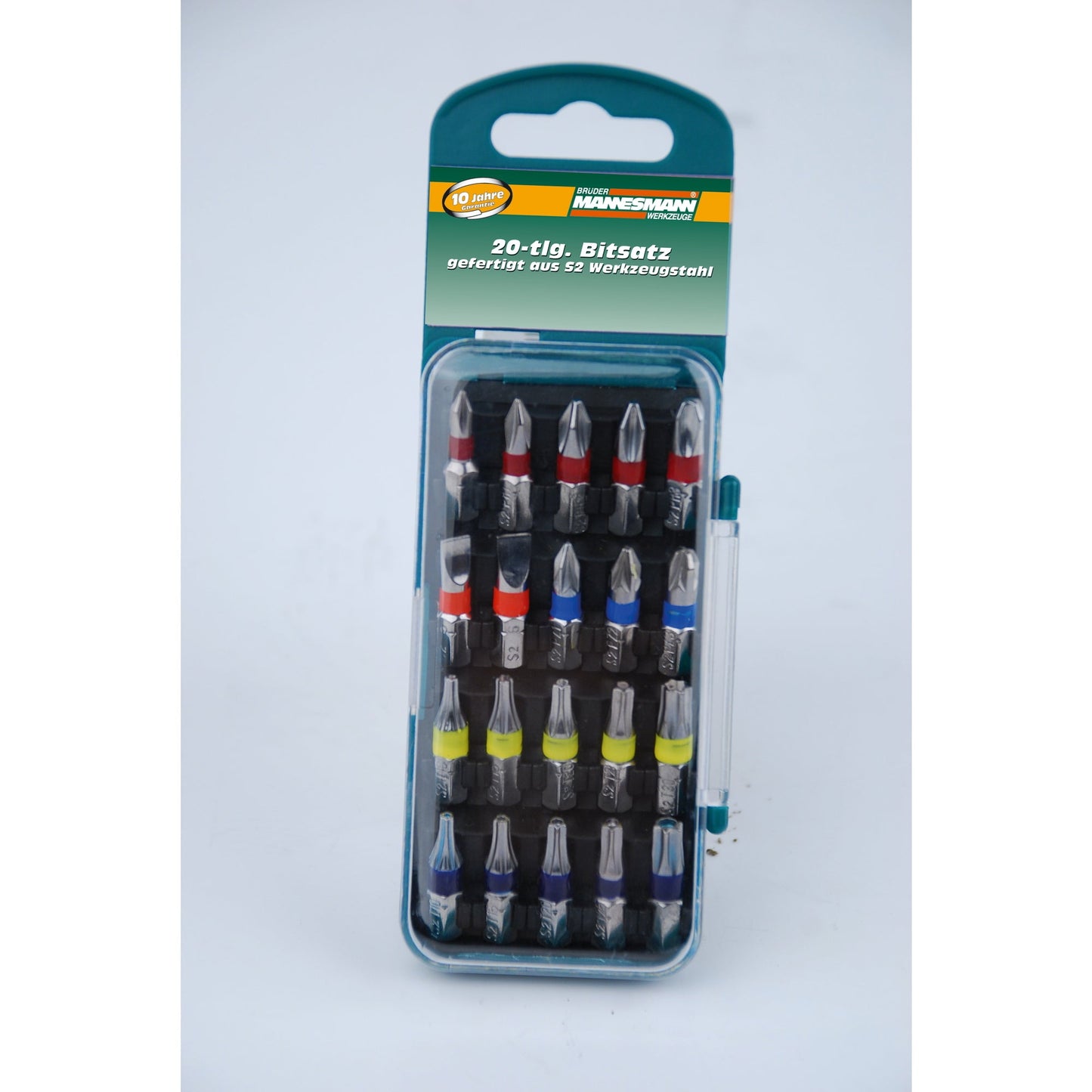 BRÜDER MANNESMANN Bit-Set 20 Teile mit Farbkodierung Chrom-Vanadim-Stahl