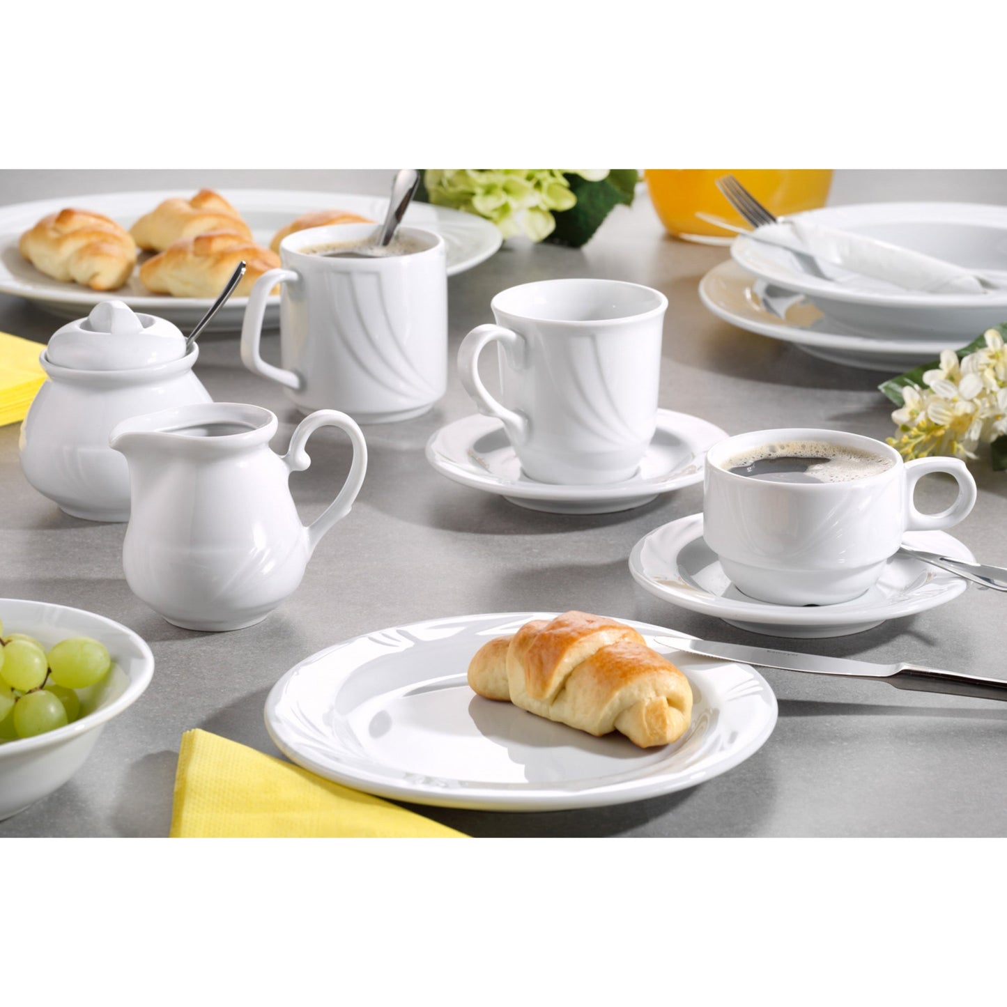 caterado Kaffeebecher Arcadia 300ml Porzellan weiß 6 St./Pack.