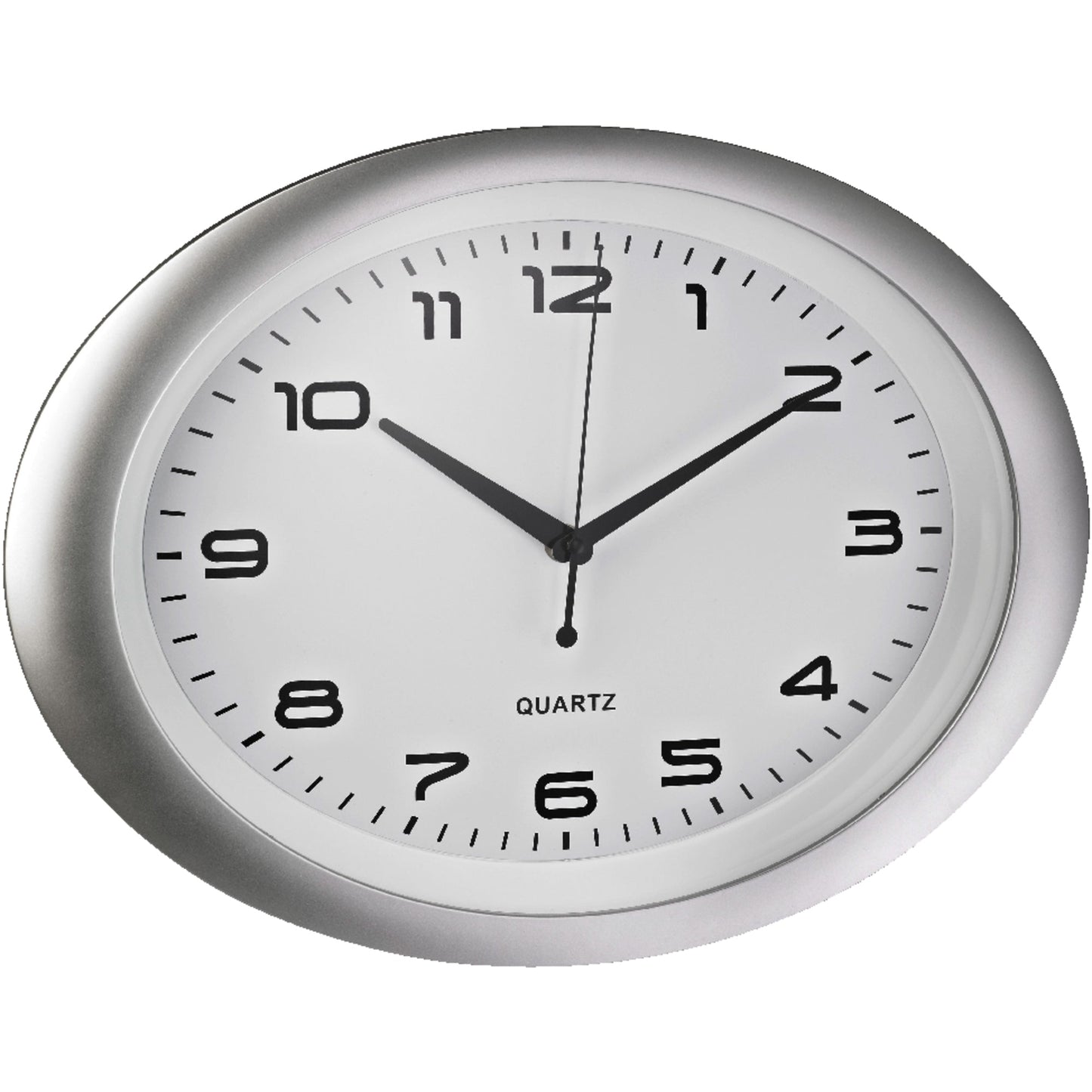 ALCO Wanduhr 40 x 5,5 x 30 cm (B x H x T) Kunststoff silber