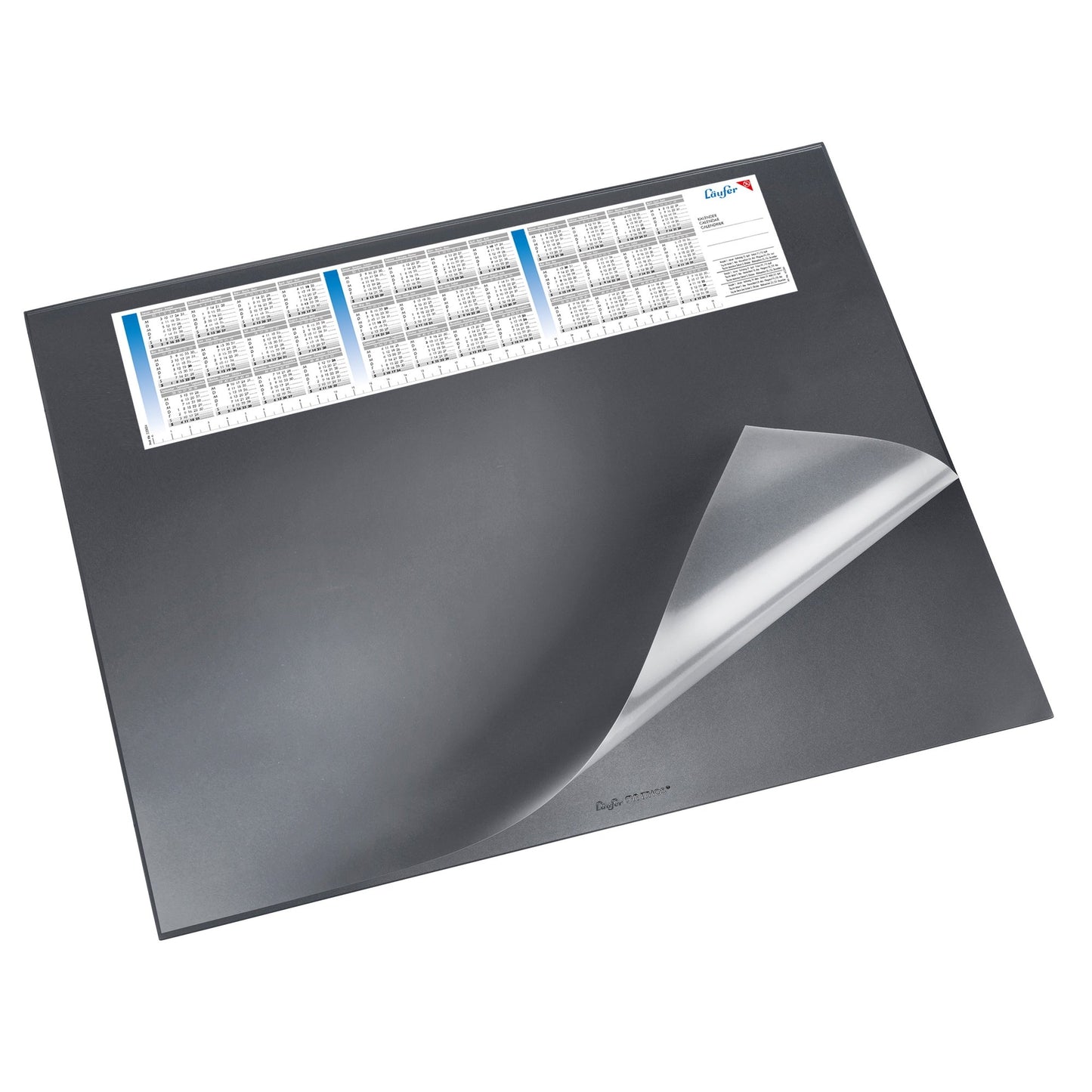 Läufer Schreibunterlage Synthos VSP 53 x 40 cm (B x H) mit Kalender 3 Jahre Kunststoff schwarz