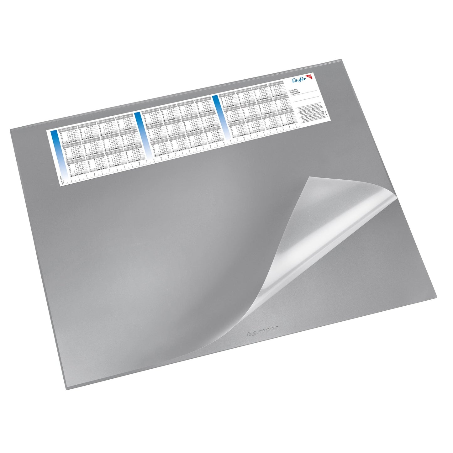 Läufer Schreibunterlage Synthos VSP 53 x 40 cm (B x H) mit Kalender 3 Jahre Kunststoff grau