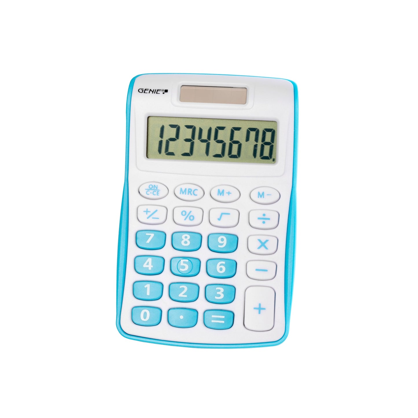 GENIE® Taschenrechner 120 B 1 x 8-stellig blau Batterie, Solar-Energie