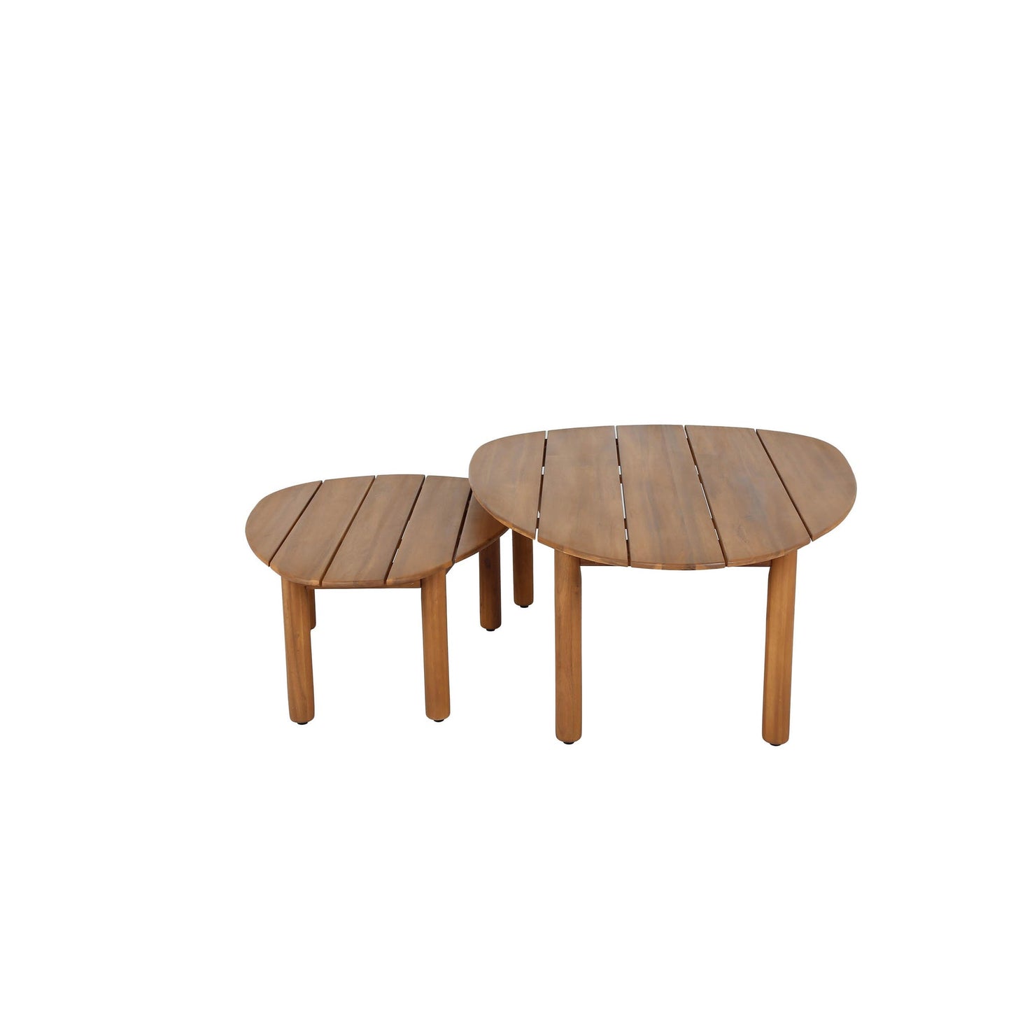 BEST Beistelltisch Pebble Tisch 1: 120 x 39 x 80, Tisch 2:84 x 32 x 55 cm (B x H x T) Akazie akazie