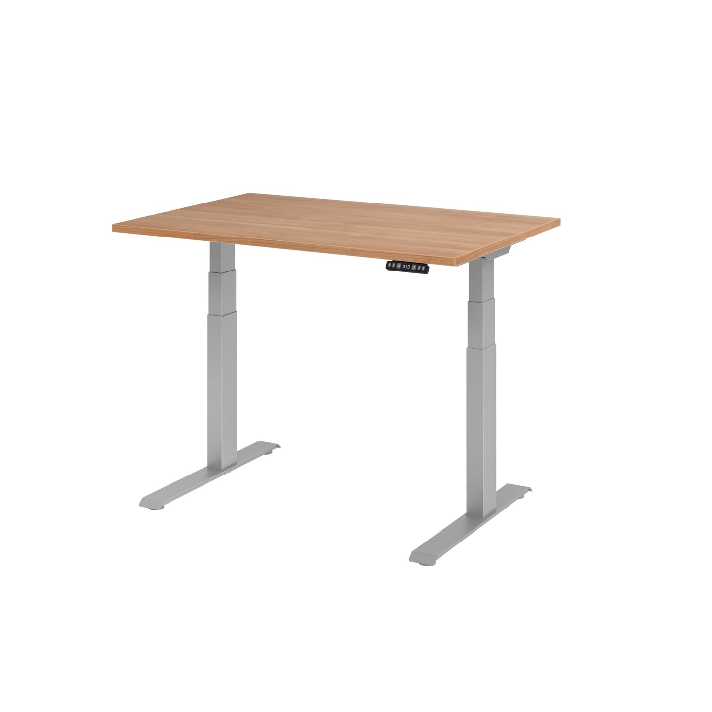 Hammerbacher Schreibtisch Basic Maße: 1.200 x 640 x 1.290 x 800 mm (B x H x T) Spanplatte nussbaum