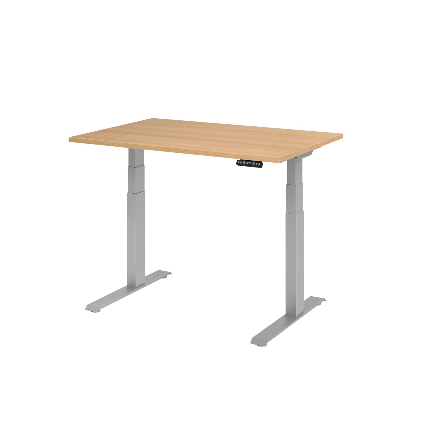 Hammerbacher Schreibtisch Basic Maße: 1.200 x 640 x 1.290 x 800 mm (B x H x T) Spanplatte eiche